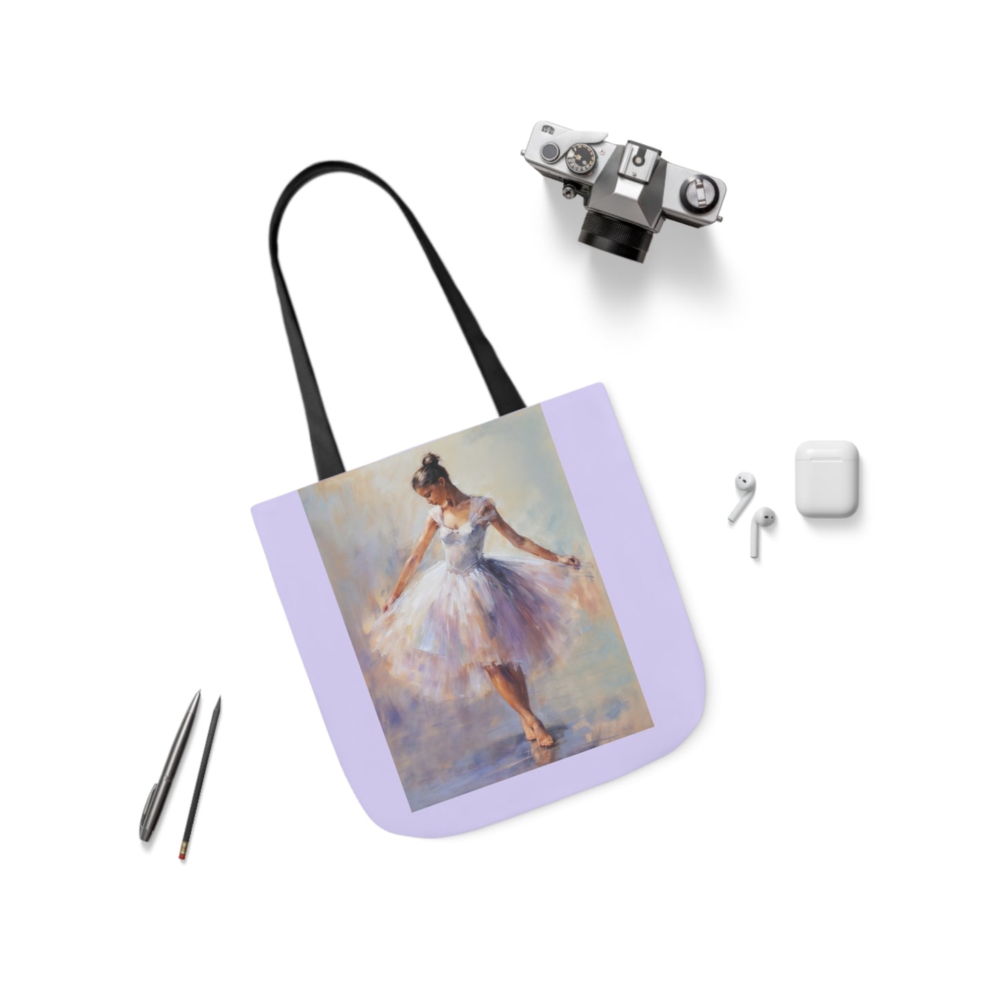 Dancer - Canvas Tote Bag, 5-Color Straps