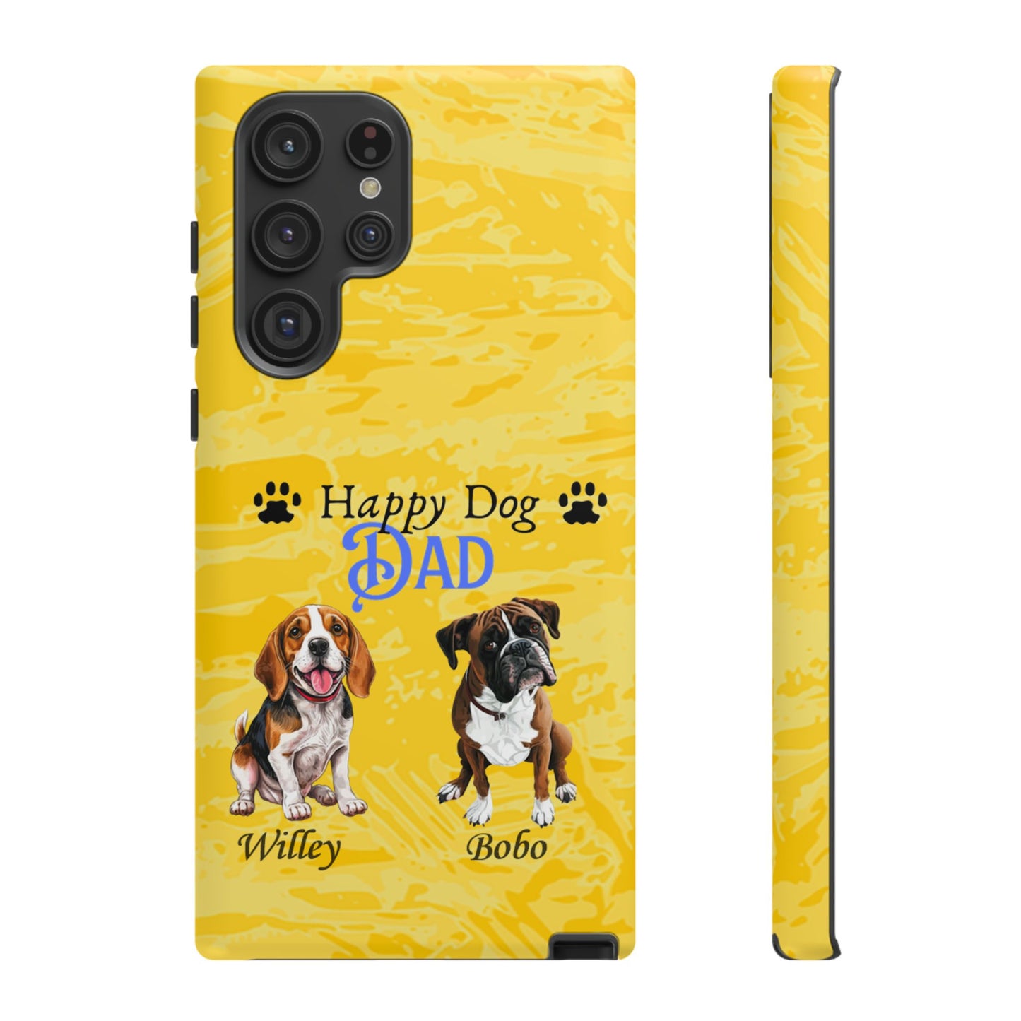 Happy Dog Dad - Personalized - Whimsical Phone Cases - Father's Day