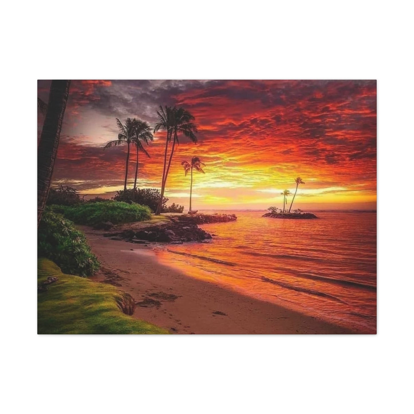 Sunset Island - Canvas Stretched, 0.75"