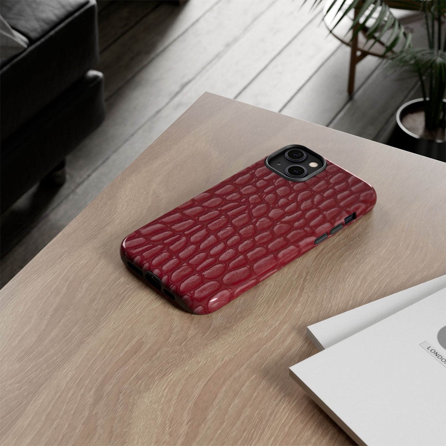 Red Leather - Tough Cases - Whimsical Phone Cases