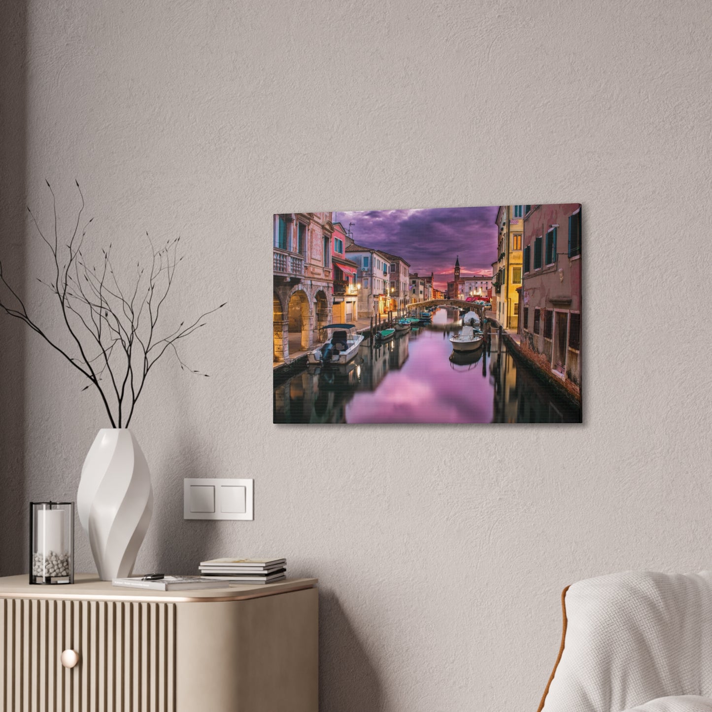 Venice Canal - Canvas Stretched, 0.75"