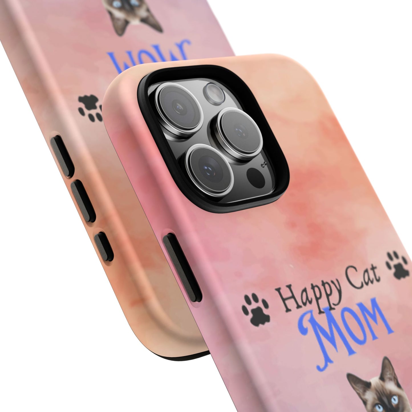 Happy Cat Mom - Personalized - Whimsical Phone Cases - Mother's Day