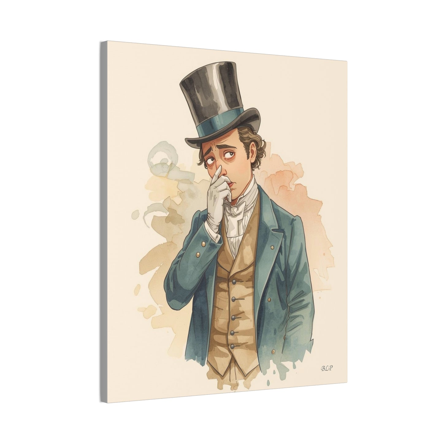 Victorian Man - Canvas Stretched, 0.75" - 2026 Wall Art - Bathroom Humor