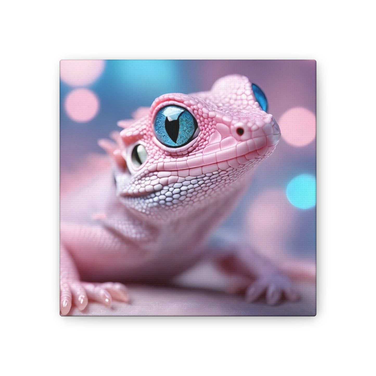 Pink Lizard - Canvas Stretched, 0.75"