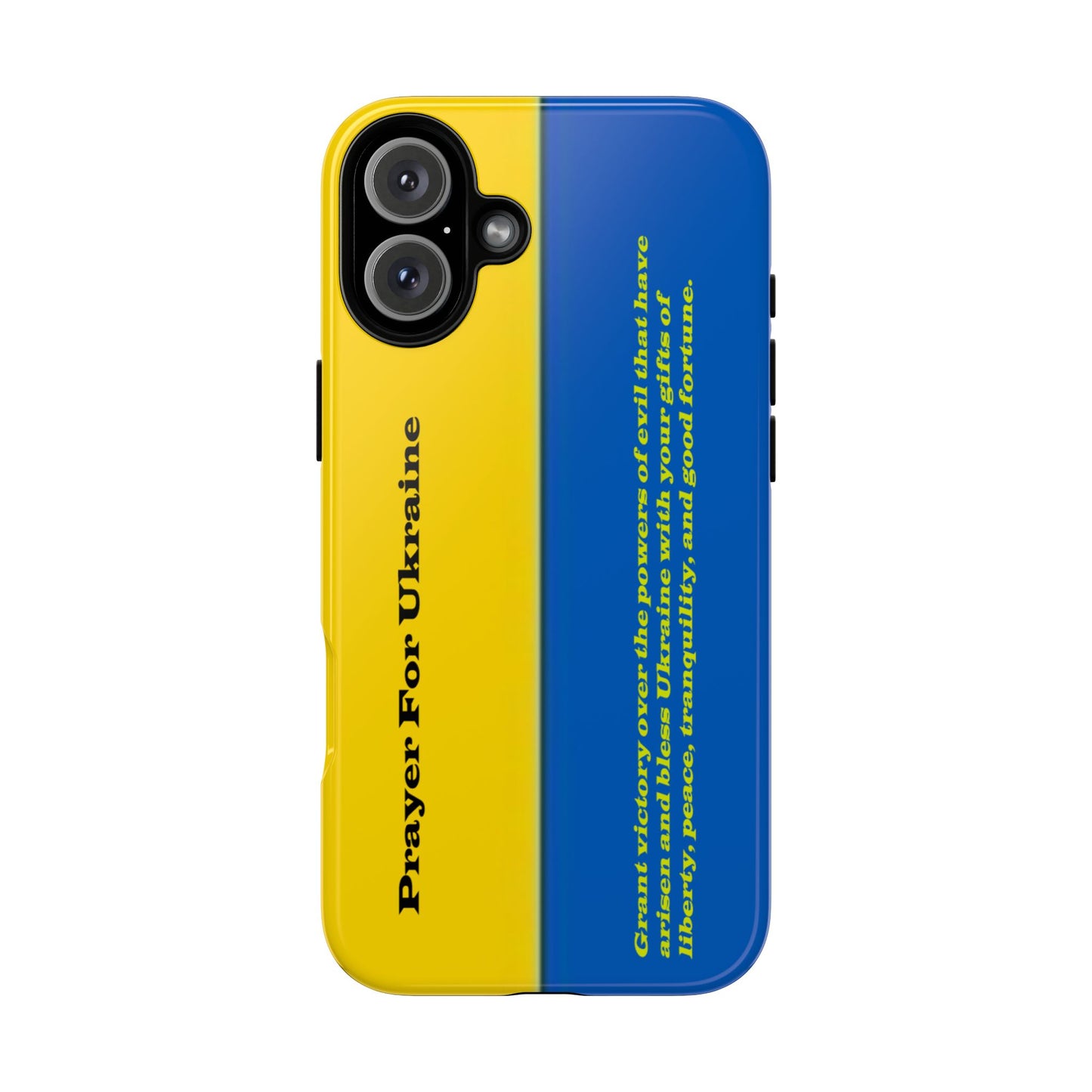 Flag of Ukraine with Prayer - Flag Phone Cases