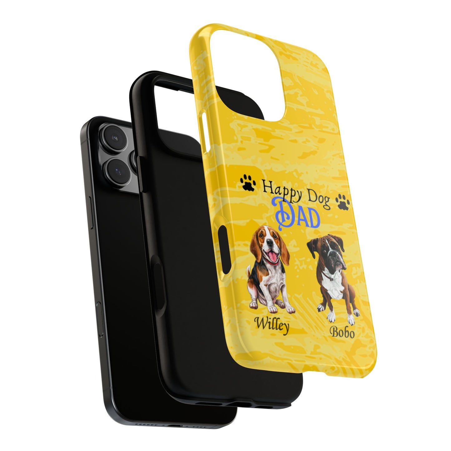 Happy Dog Dad - Personalized - Whimsical Phone Cases - Father's Day