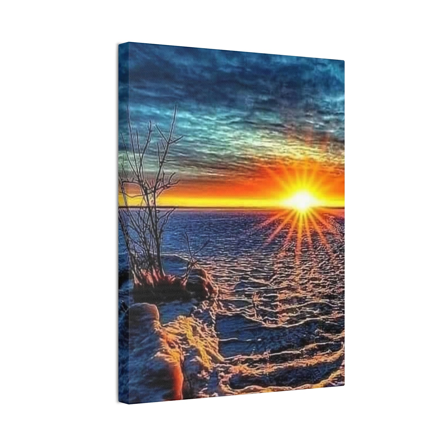 Sunrise on the Ocean - Canvas Stretched, 0.75"