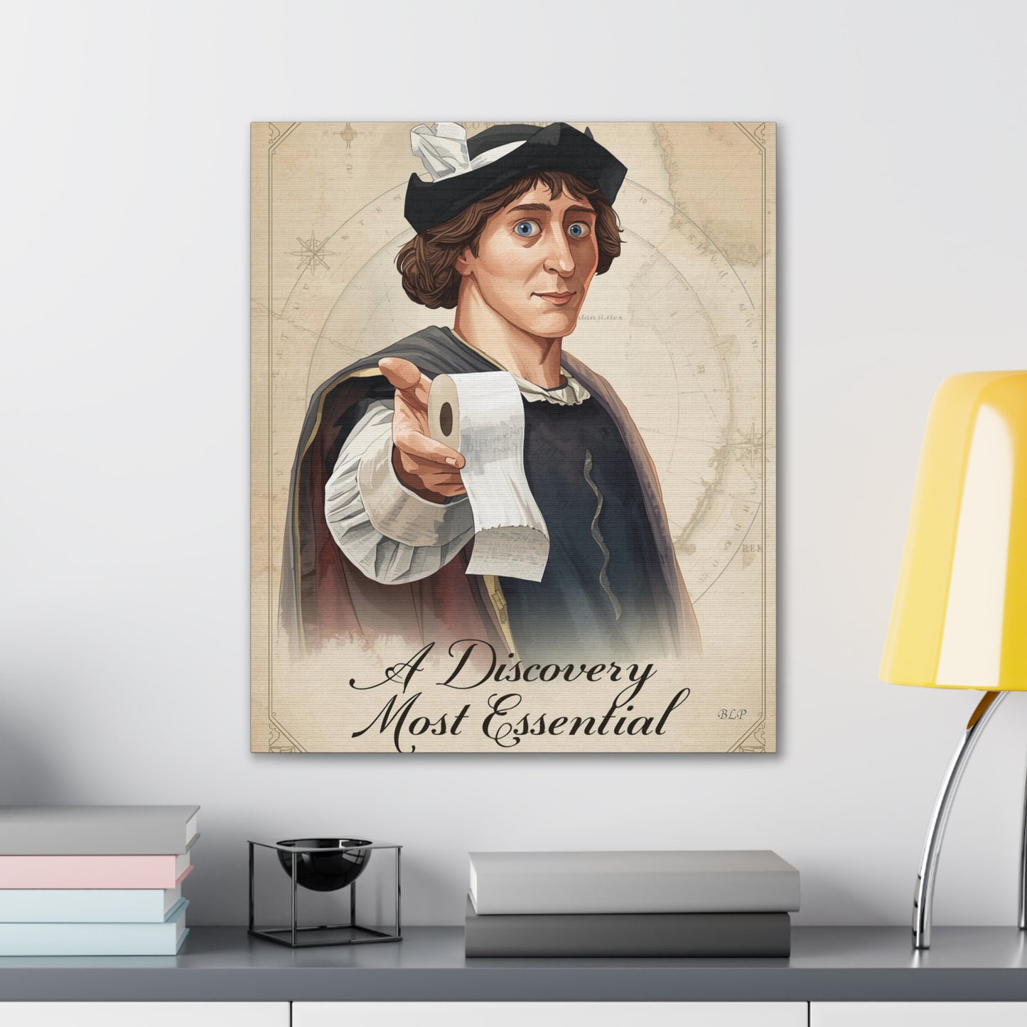 Columbus - Canvas Stretched, 0.75" - 2026 Wall Art - Bathroom Humor