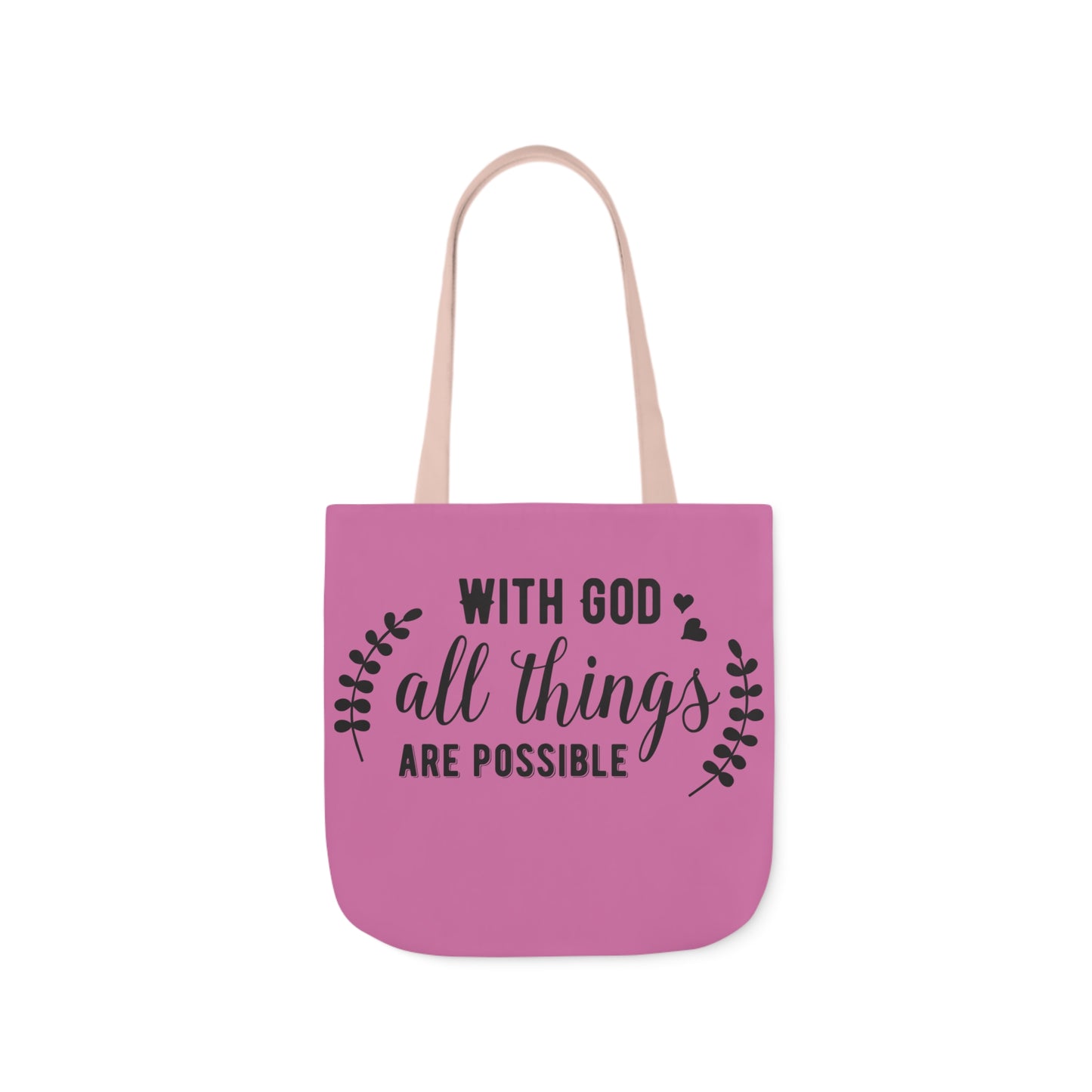 With God - Canvas Tote Bag, 5-Color Straps