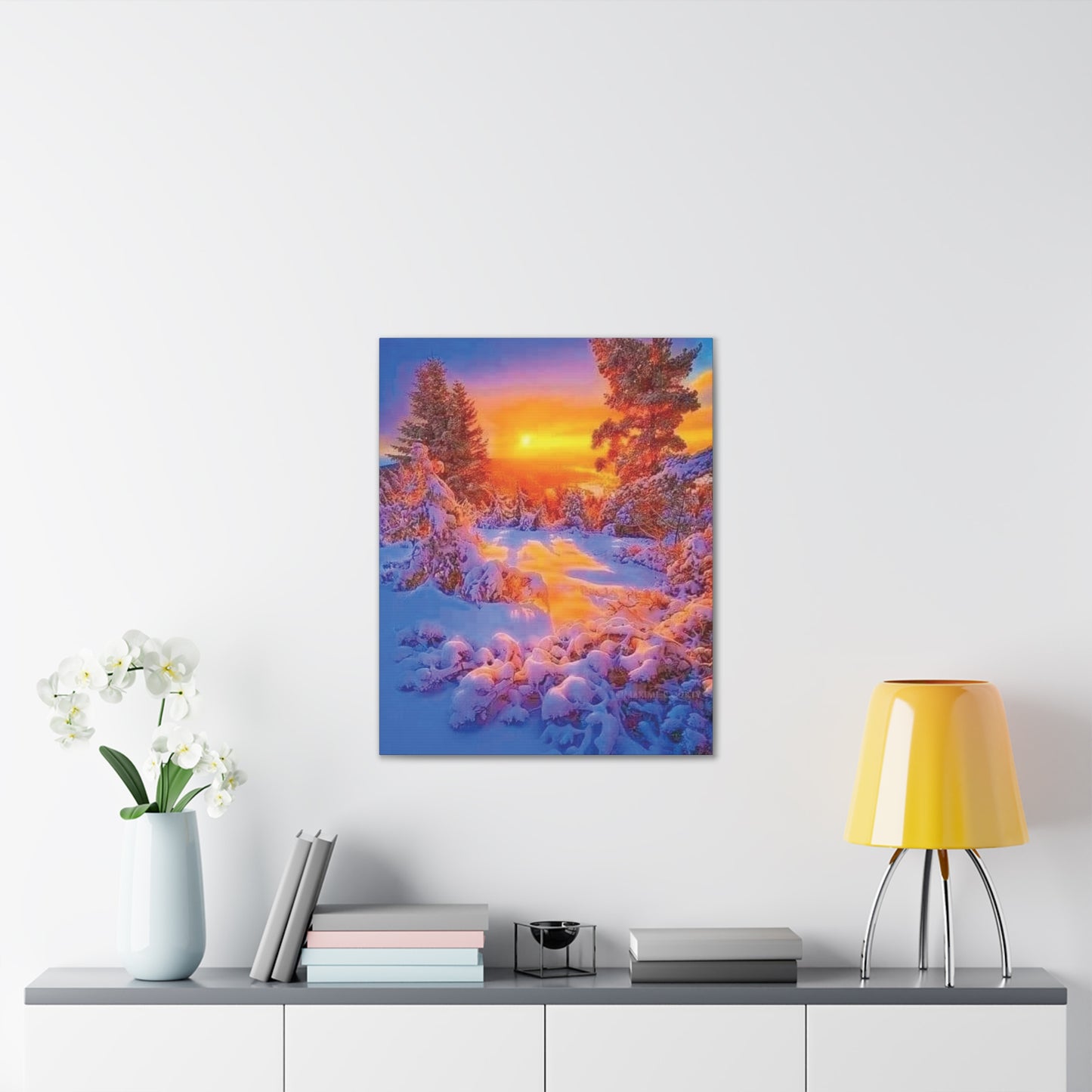 Winter Sunset - Canvas Stretched, 0.75"