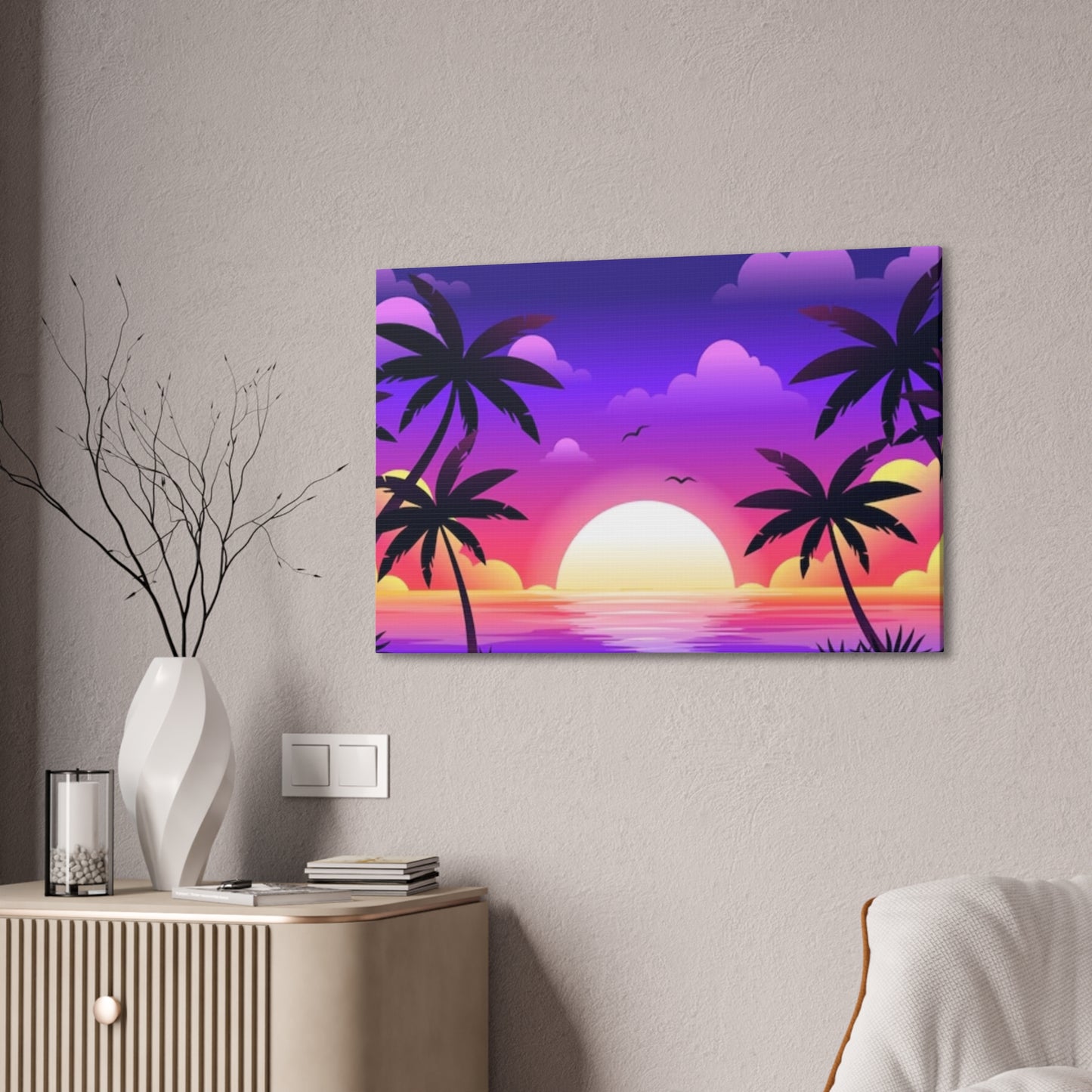 Island Sunset - Canvas Stretched, 0.75"