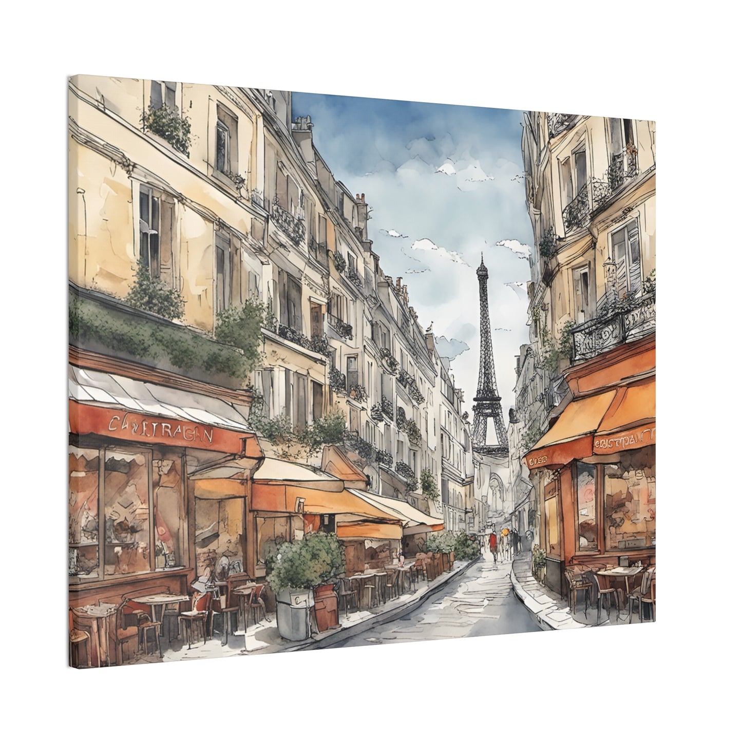 Paris Street - Canvas Stretched, 0.75"