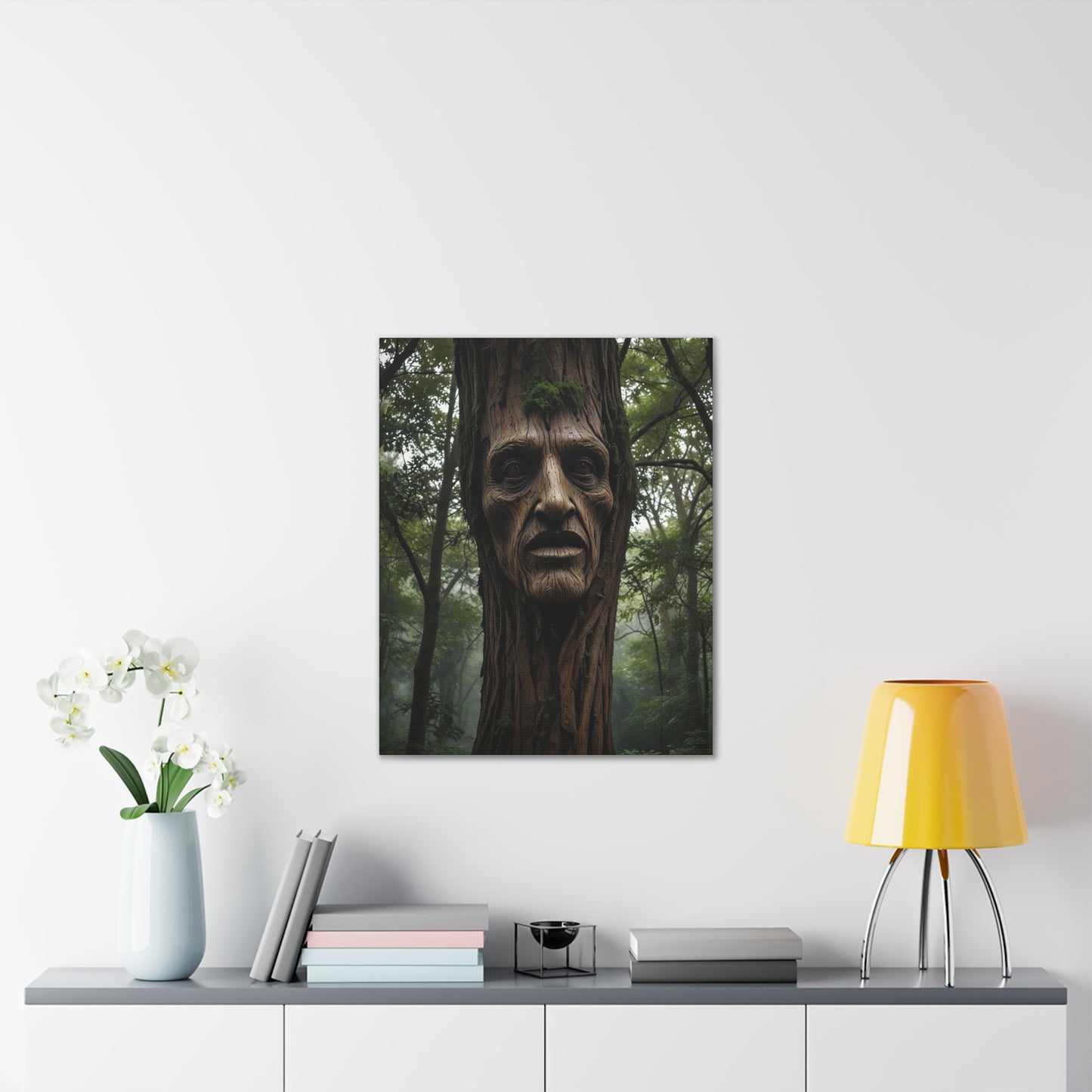 Face in the tree - Canvas Stretched, 0.75"