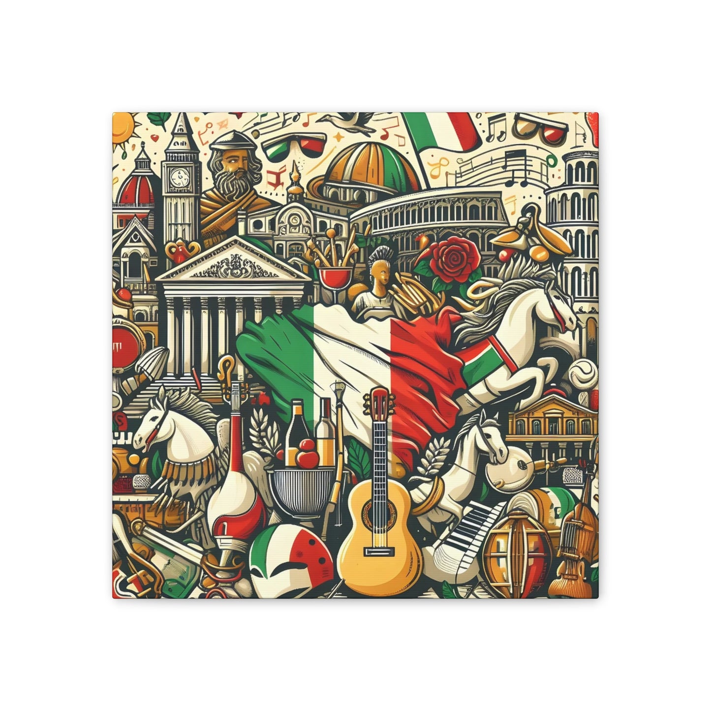 Italian Mural - Canvas Stretched, 0.75"