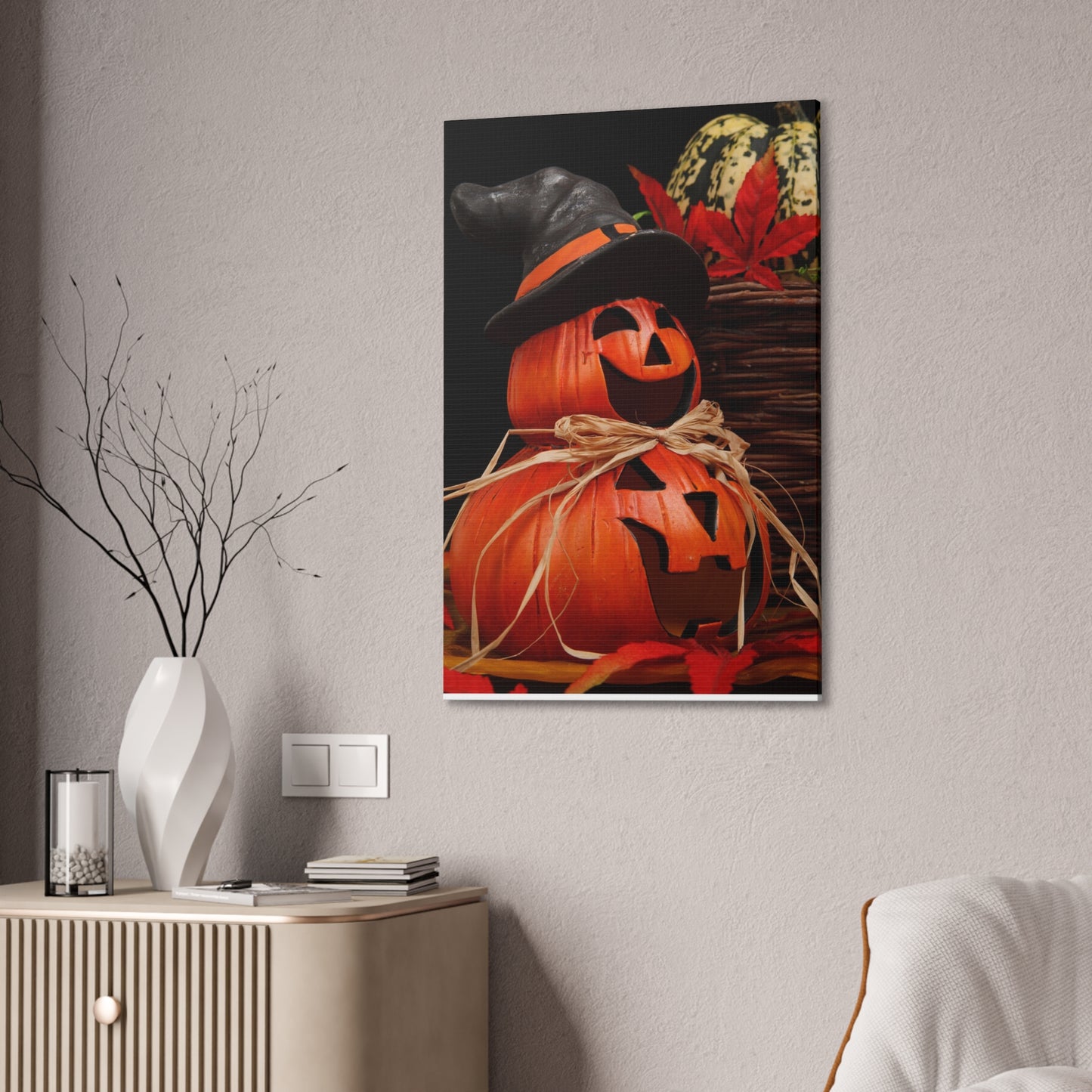 Pumpkins - Canvas Stretched, 0.75" - Halloween