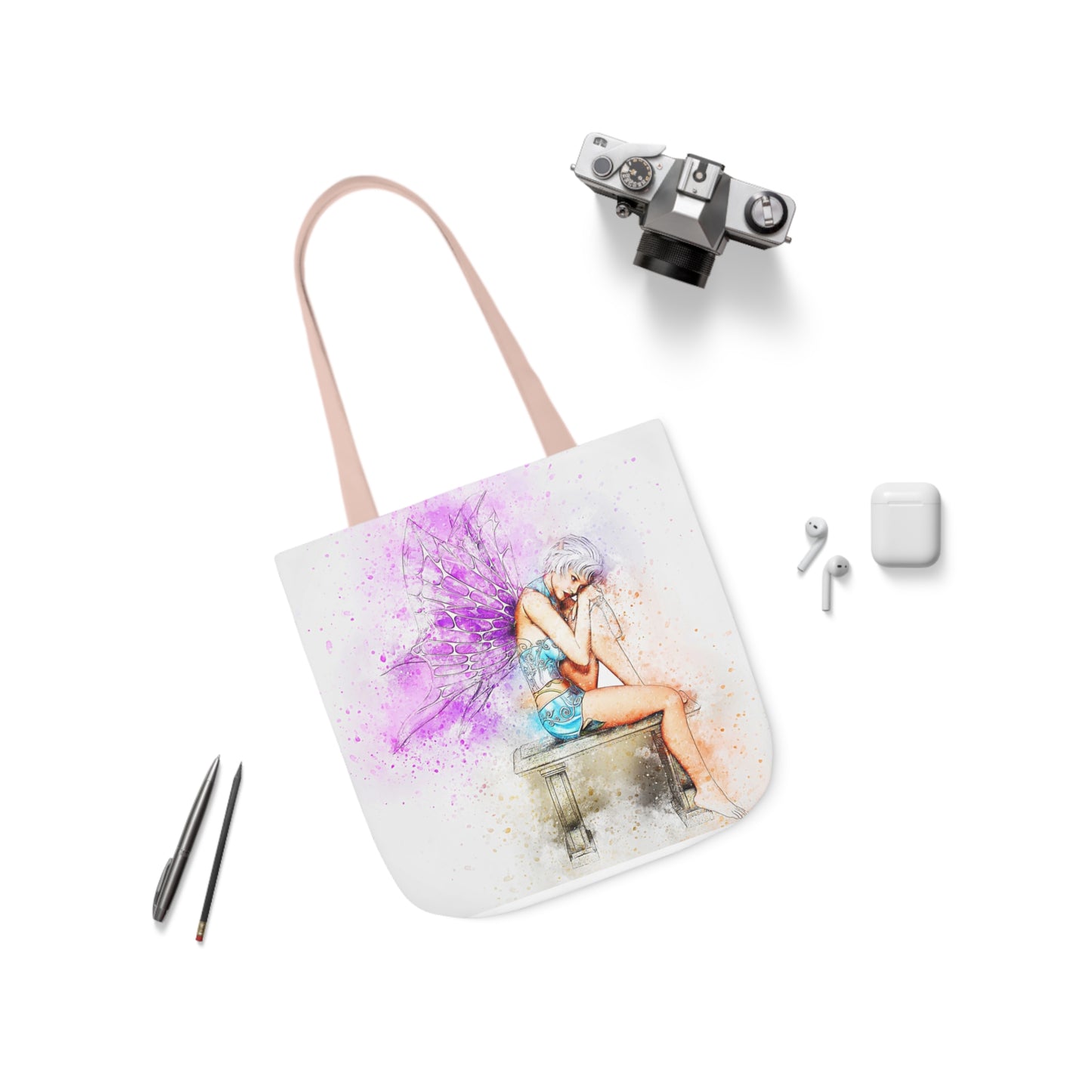 Fairy - Canvas Tote Bag, 5-Color Straps