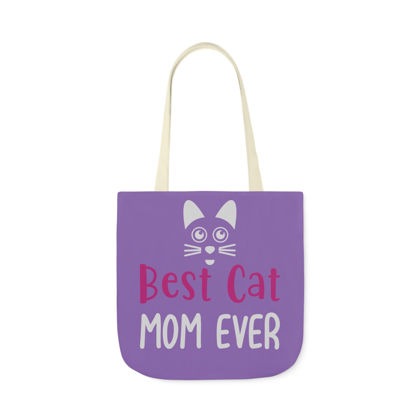 Best Cat Mom Ever - Canvas Tote Bag, 5-Color Straps - Mother's Day