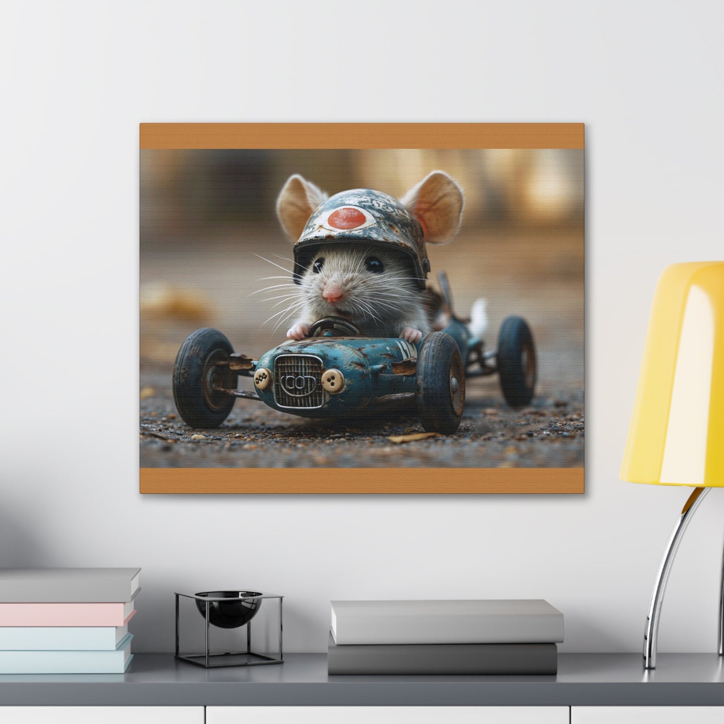 Mouse Racer - Canvas Stretched, 0.75"