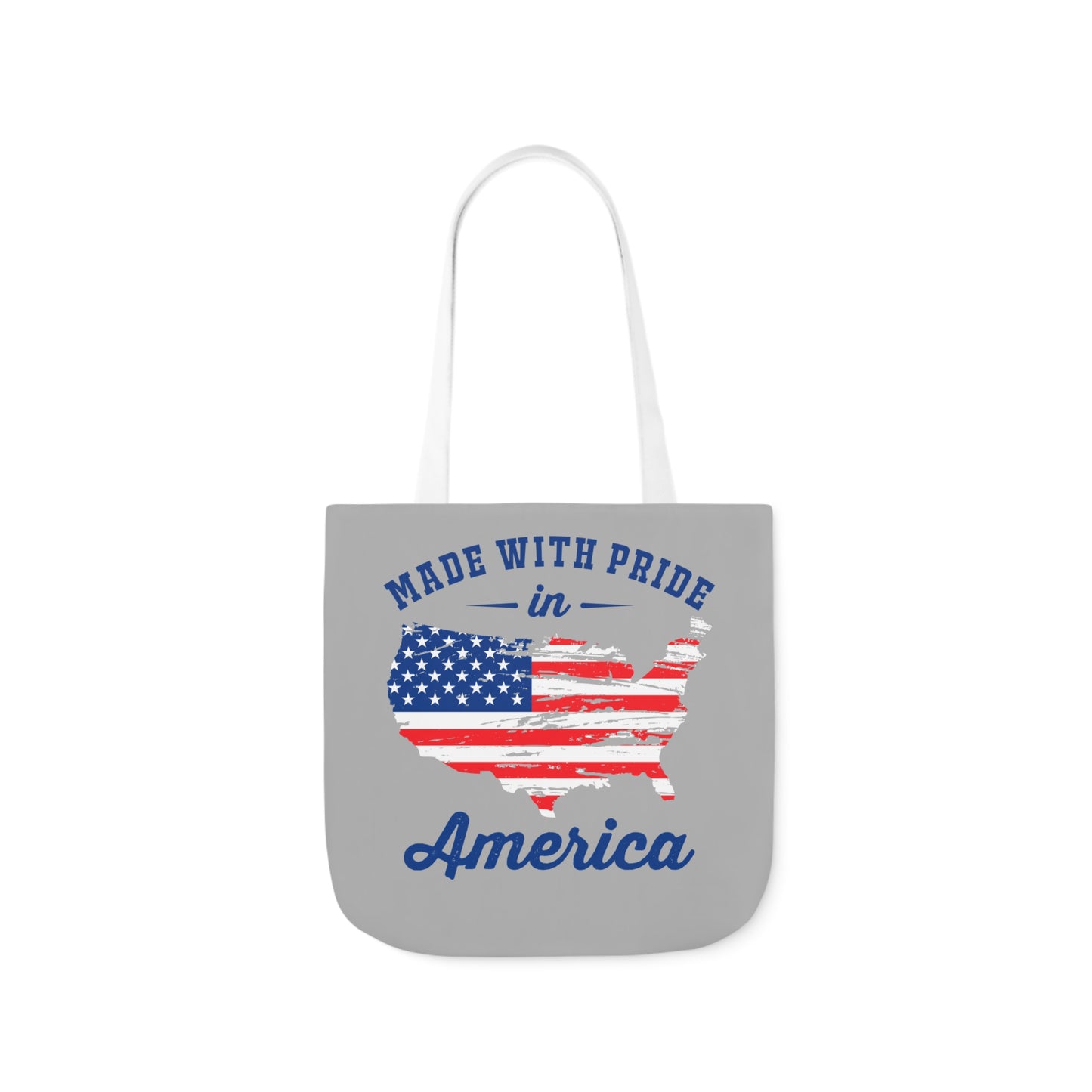 Made with Pride - Canvas Tote Bag, 5-Color Straps - Patriotic