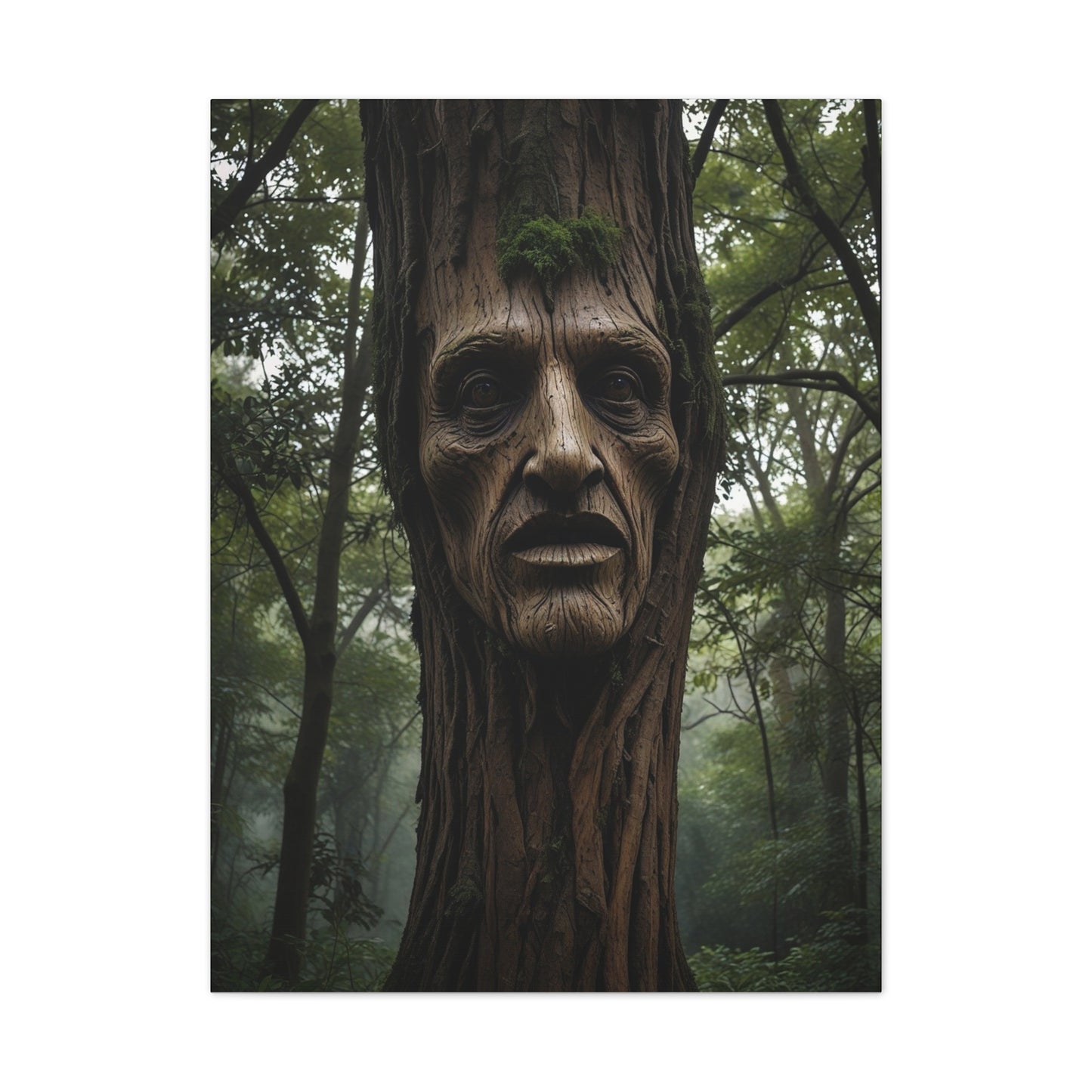 Face in the tree - Canvas Stretched, 0.75"