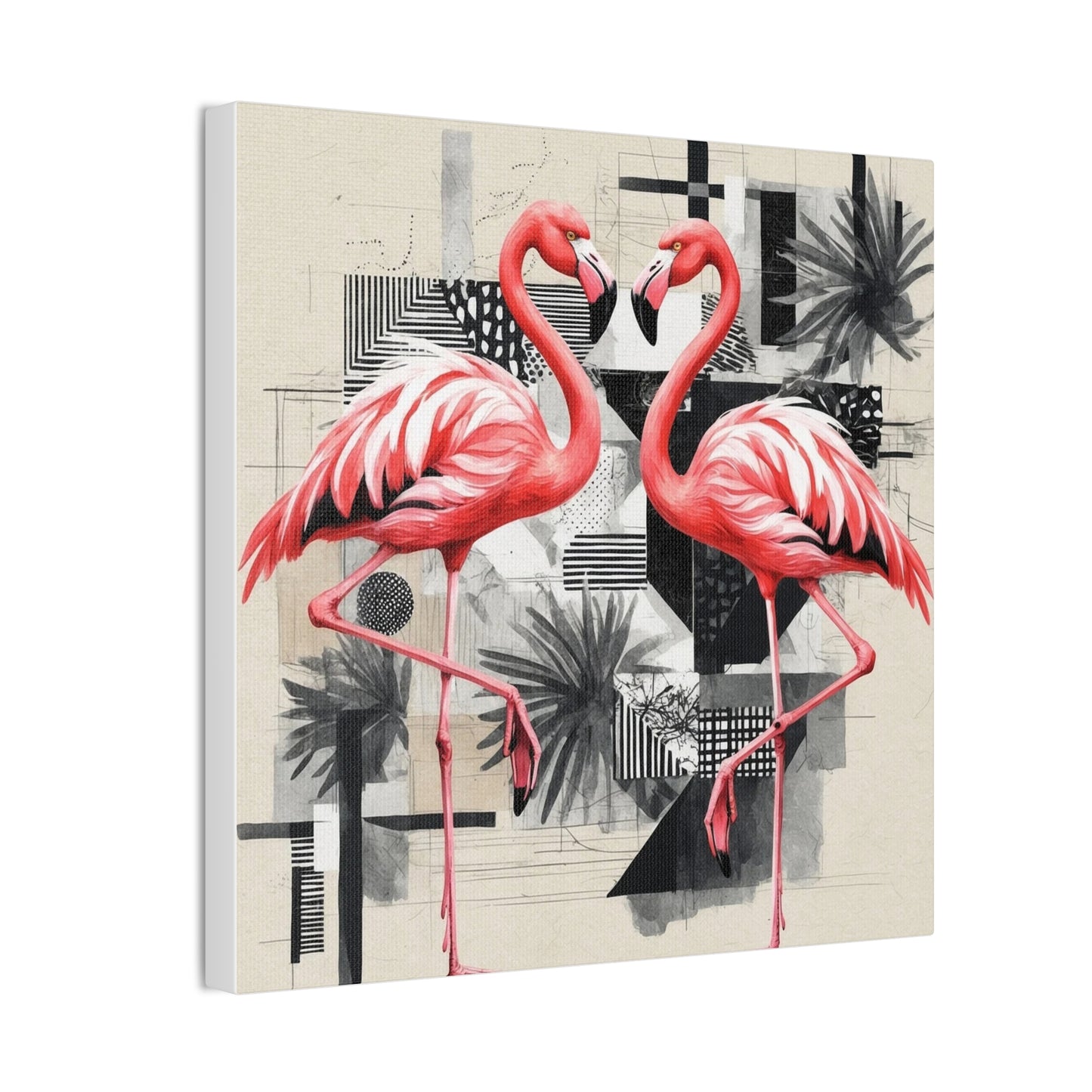 Flamingos -Canvas Stretched, 0.75"