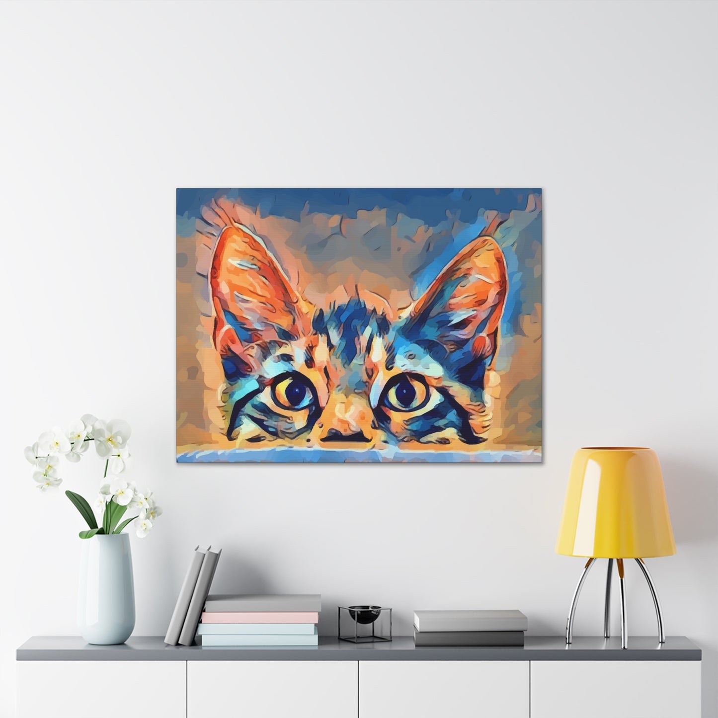 Spying Kitty - Canvas Stretched, 0.75"