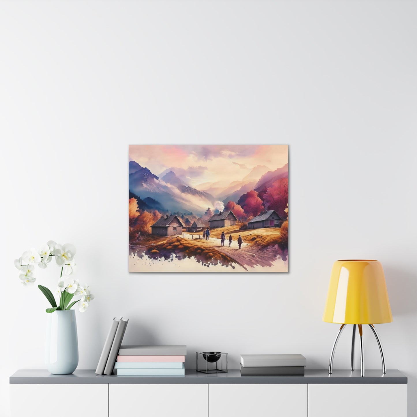 Village - Canvas Stretched, 0.75"