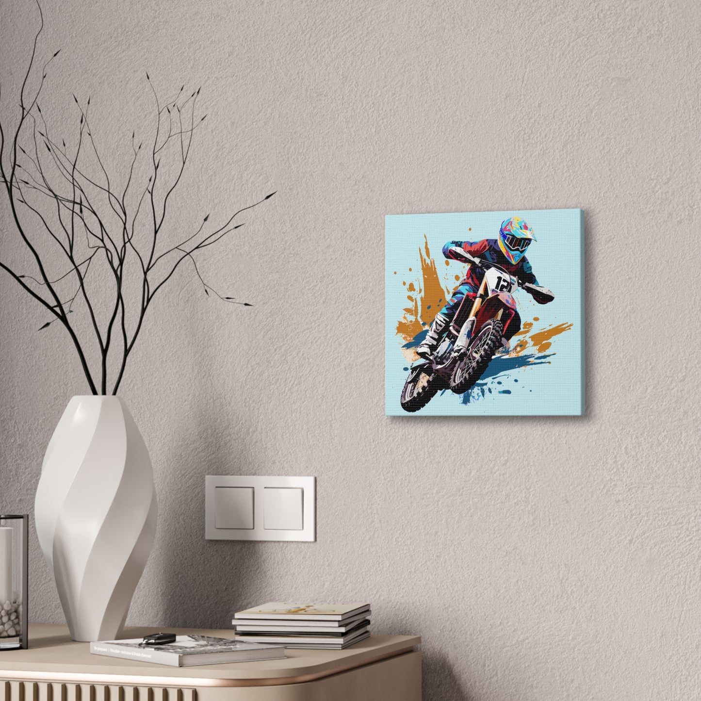 Moto Cross - Canvas Stretched, 0.75" - 2026 Wall Art - Sports