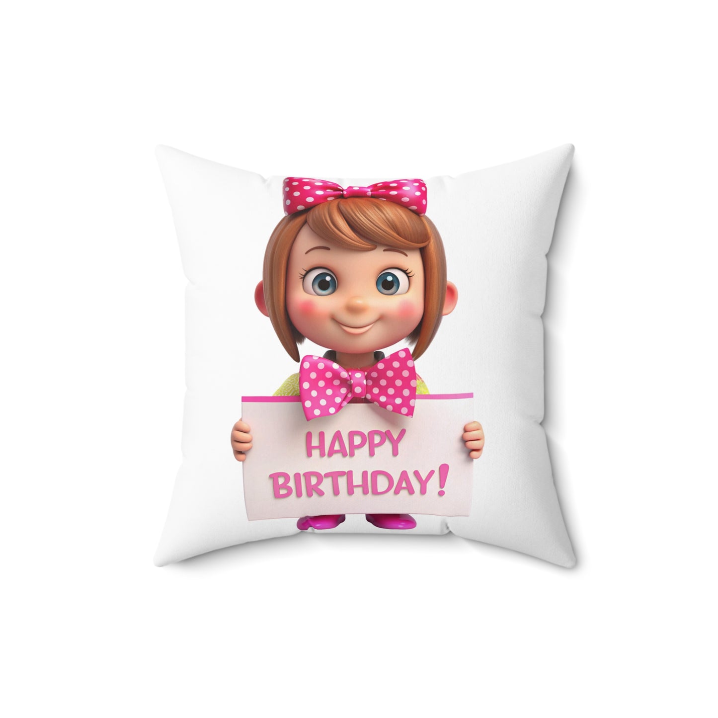 Happy Birthday - Faux Suede Square Pillow