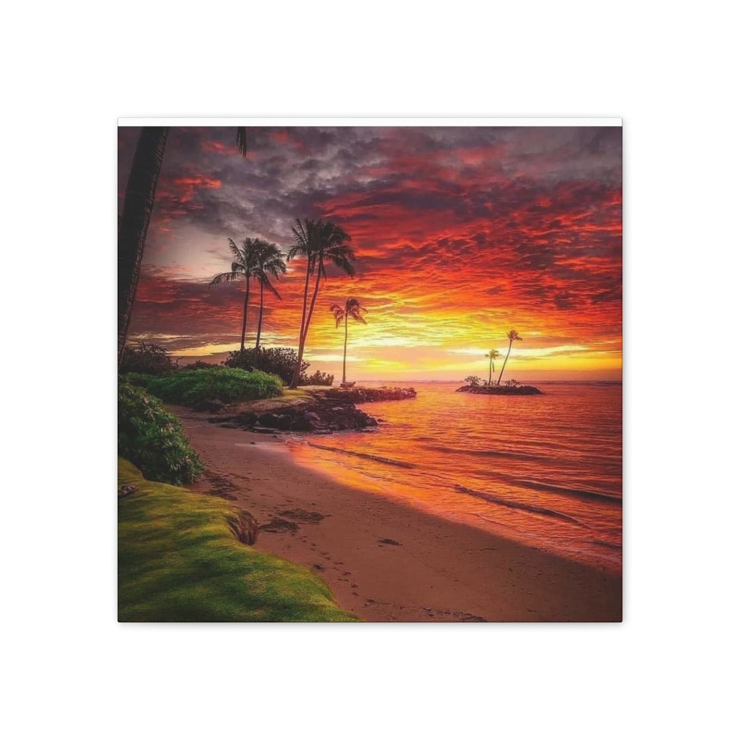Sunset Island - Canvas Stretched, 0.75"