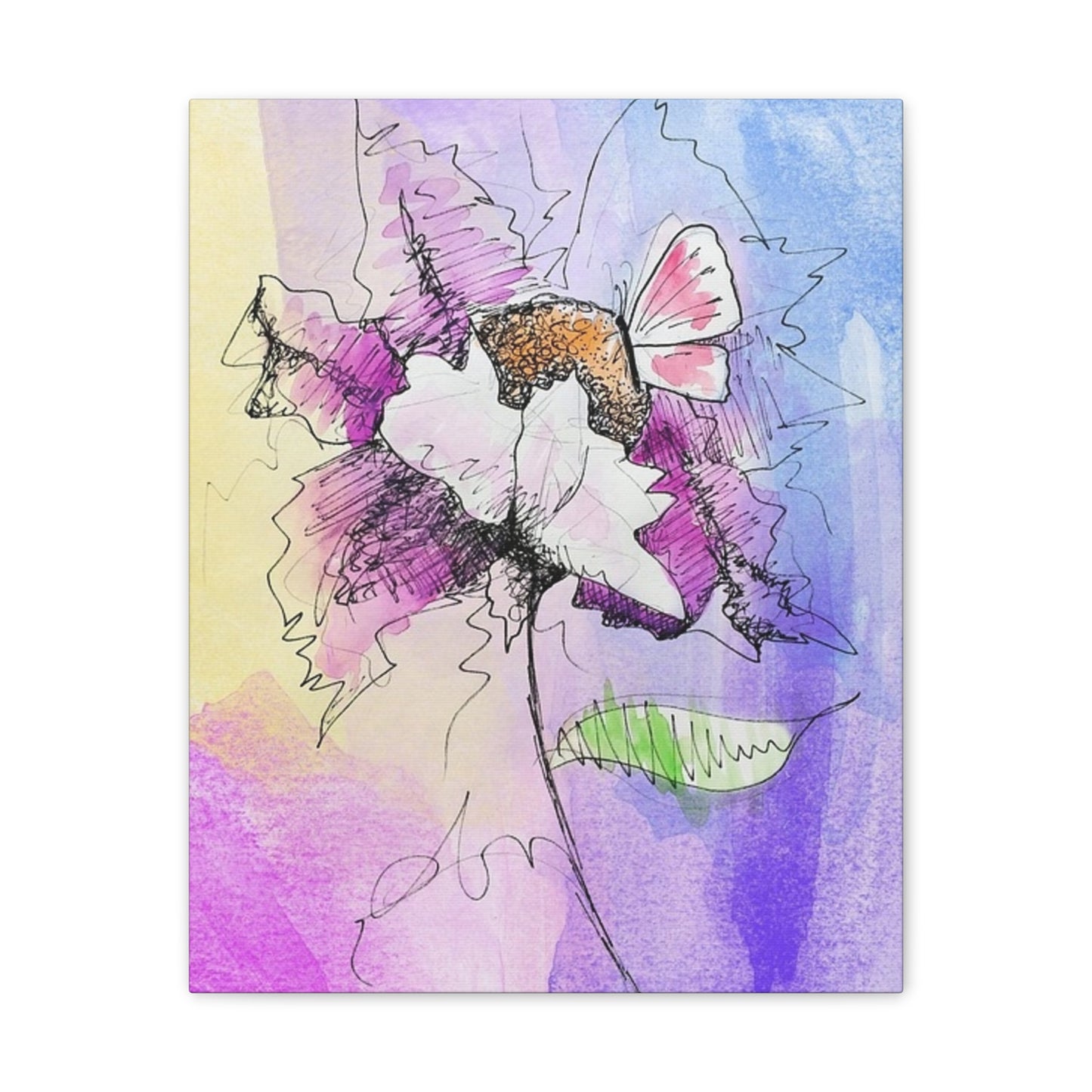 Abstract Flower - Canvas Stretched, 0.75"