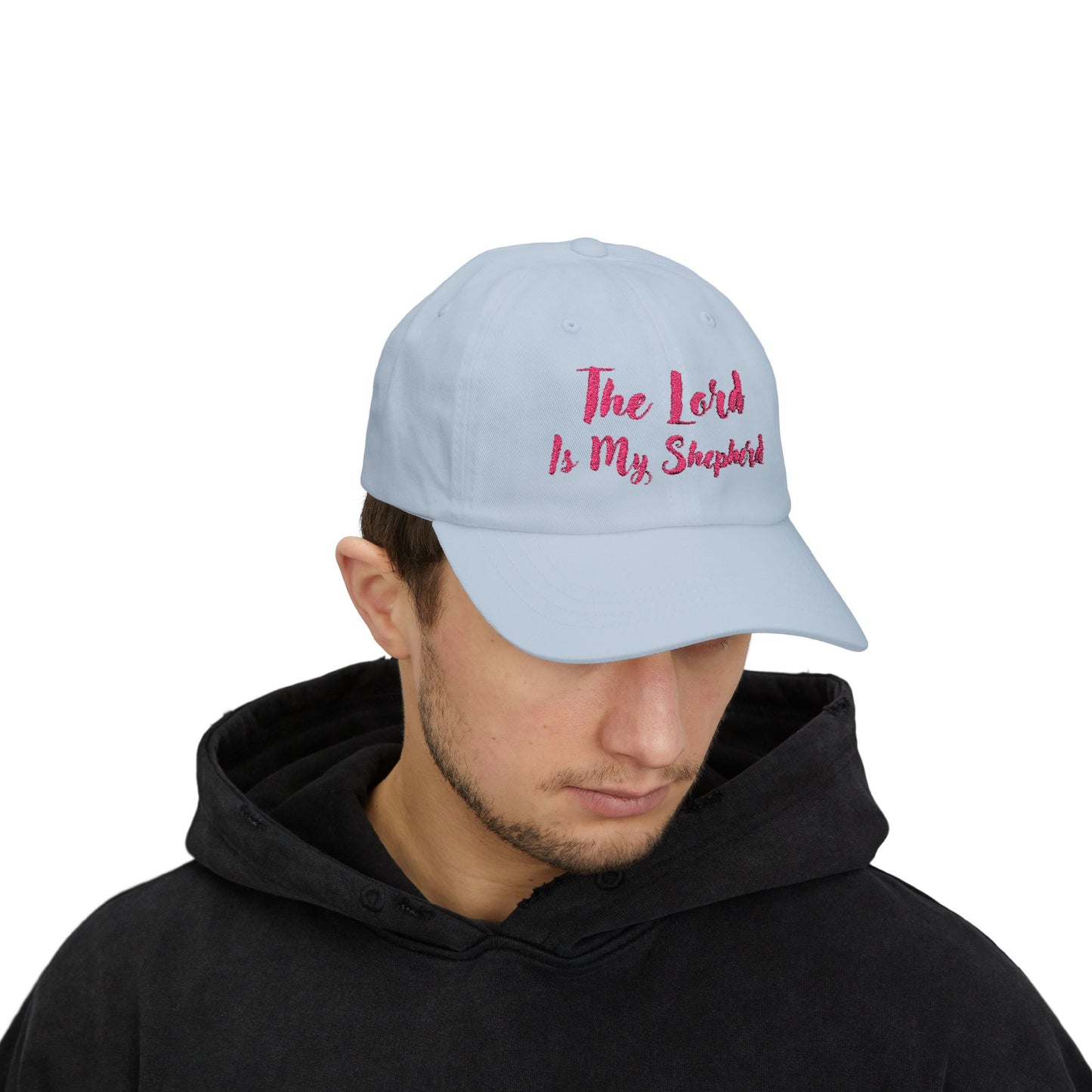 The Lord is My Shepherd in Pink- Embroidered - Classic Dad Baseball Cap - Easter - Mother's Day - Father's Day