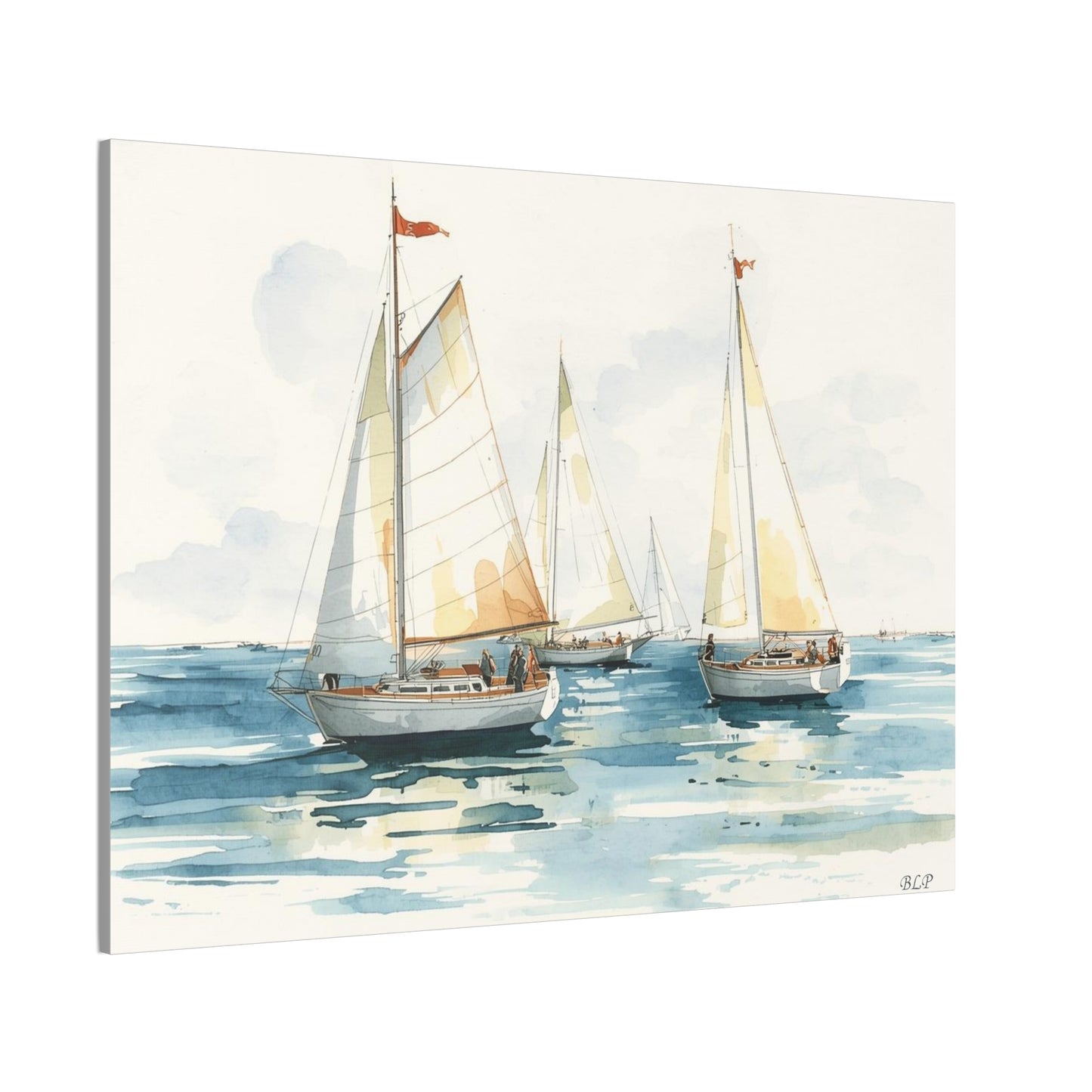Sailboats - Canvas Stretched, 0.75" - Wall Art 2026 - Scenes