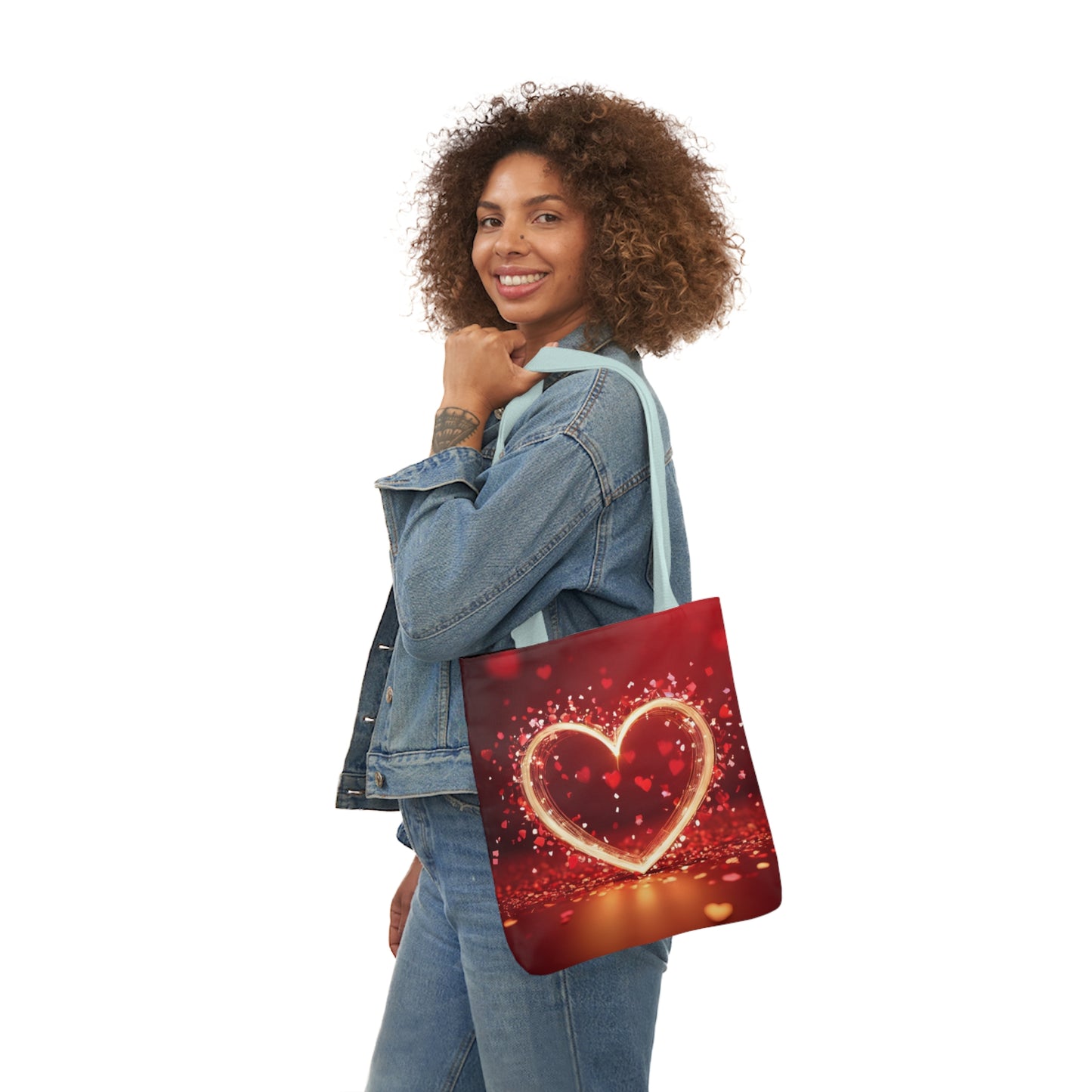 Valentines - Canvas Tote Bag, 5-Color Straps