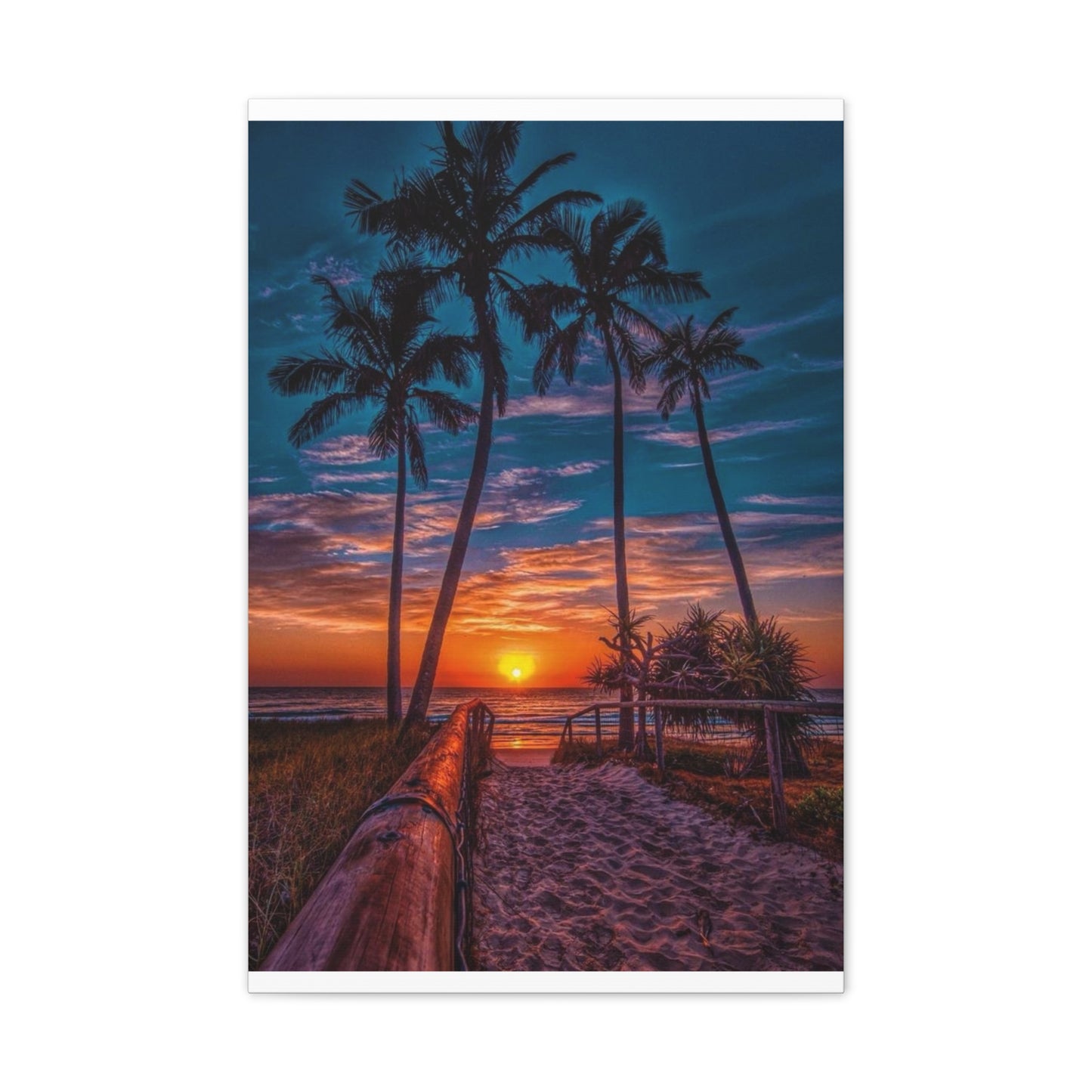 Sunset Palms - Canvas Stretched, 0.75"