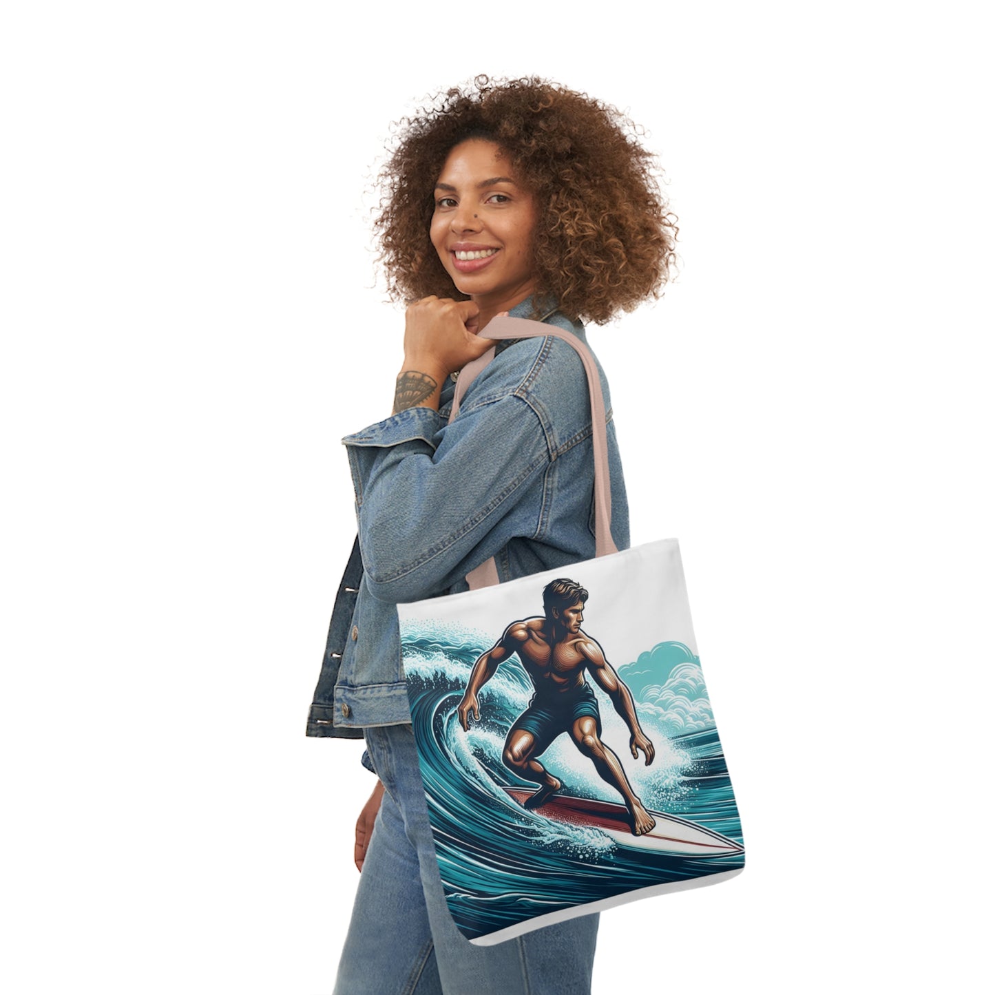 Surfer - Canvas Tote Bag, 5-Color Straps