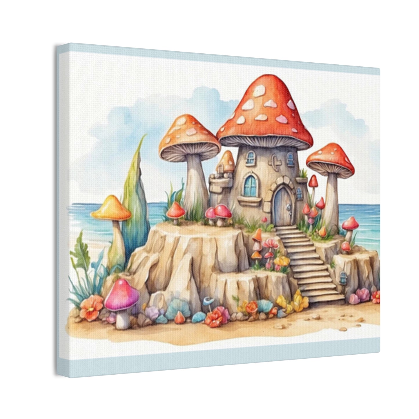 Mushroom House - Canvas Stretched, 0.75"