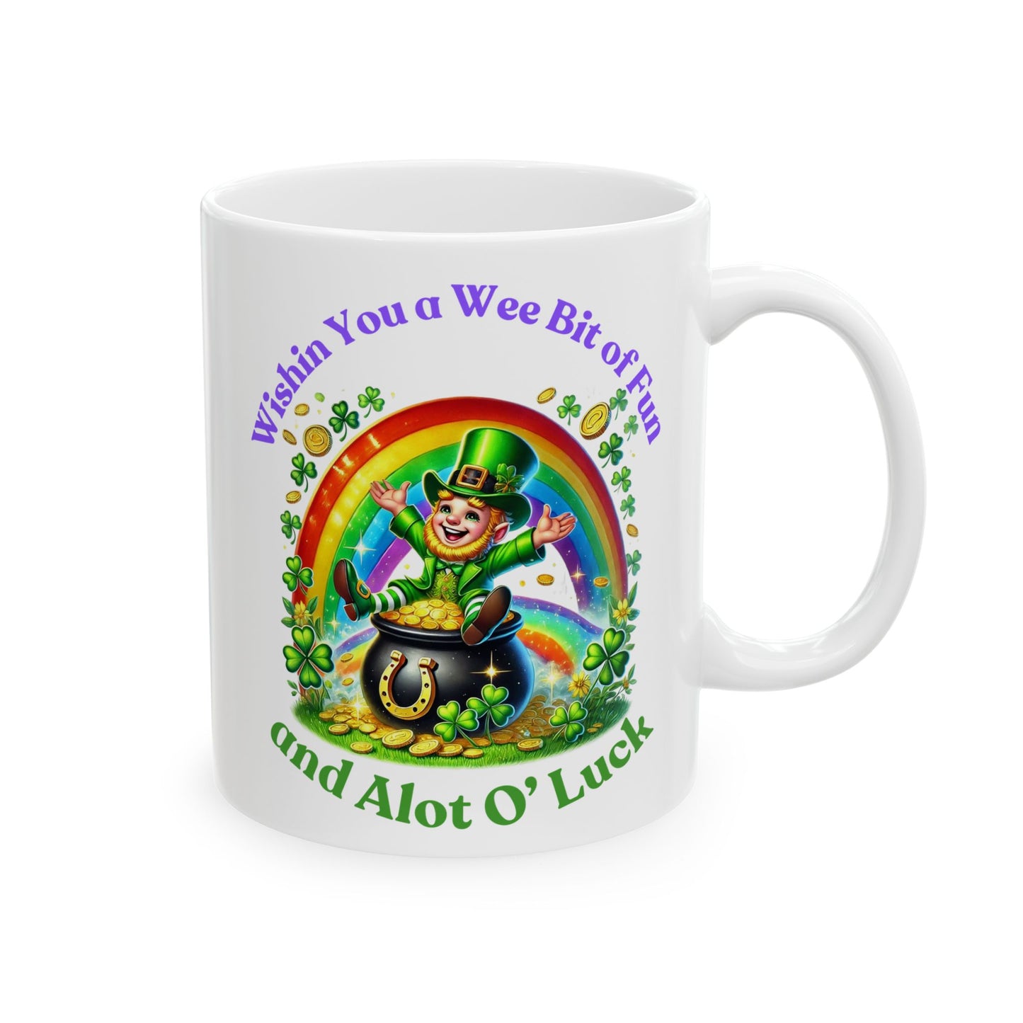 Wee Bit of Fun - Ceramic Mug, (11oz, 15oz) - St. Patrick's Day - Mugs and Tumblers