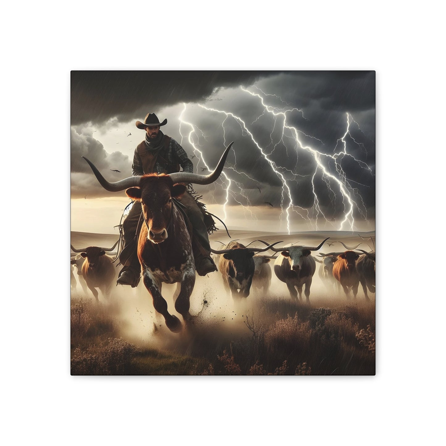 On the Herd - Canvas Stretched, 0.75" - 2026 Wall Art - Americana