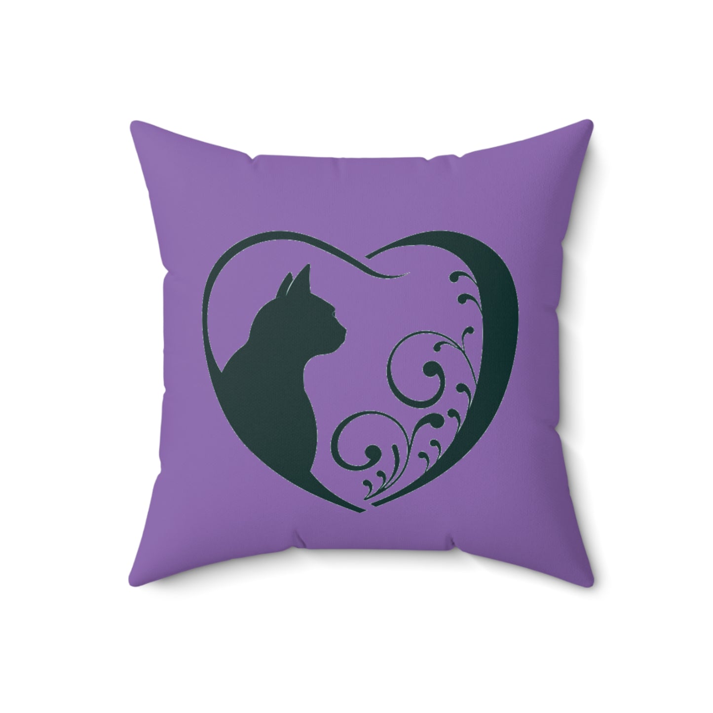 Cat - Faux Suede Square Pillow - Mother's Day