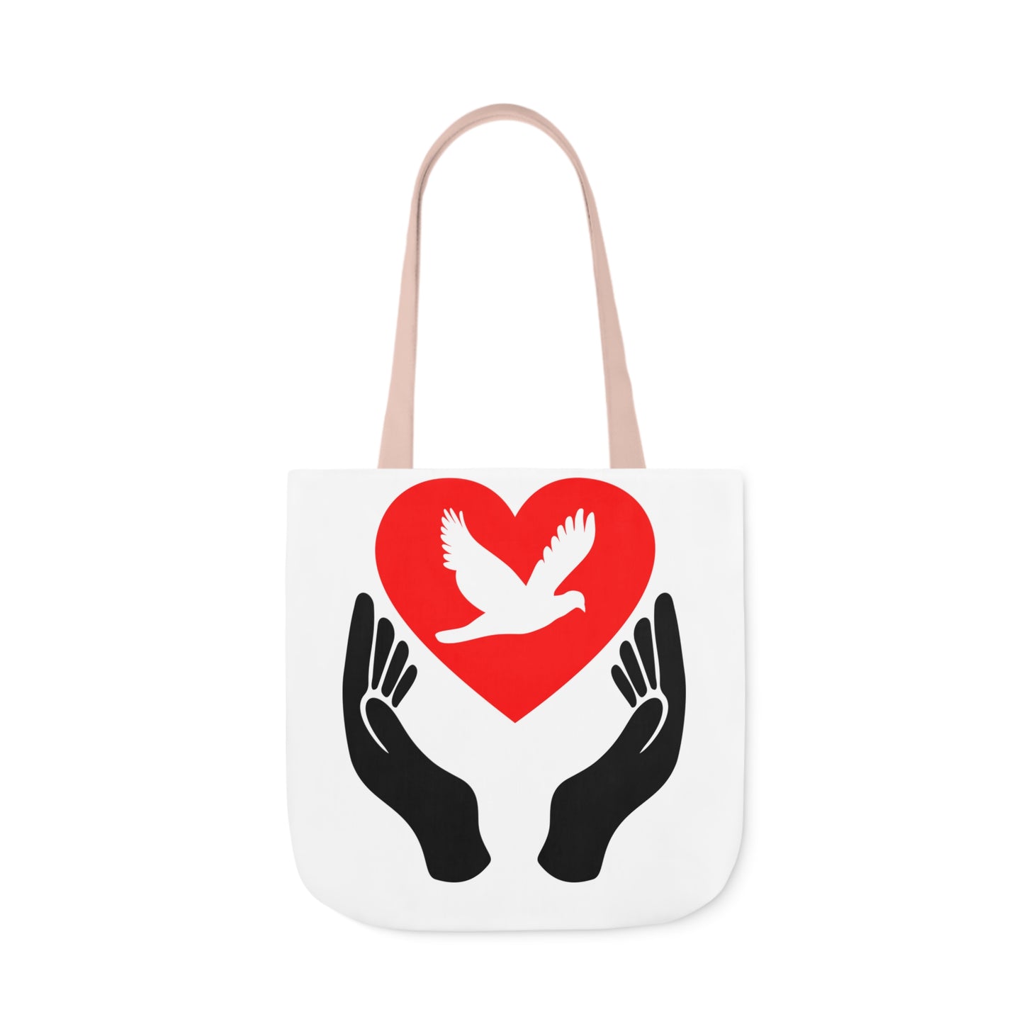 Heart and Hands - Canvas Tote Bag, 5-Color Straps