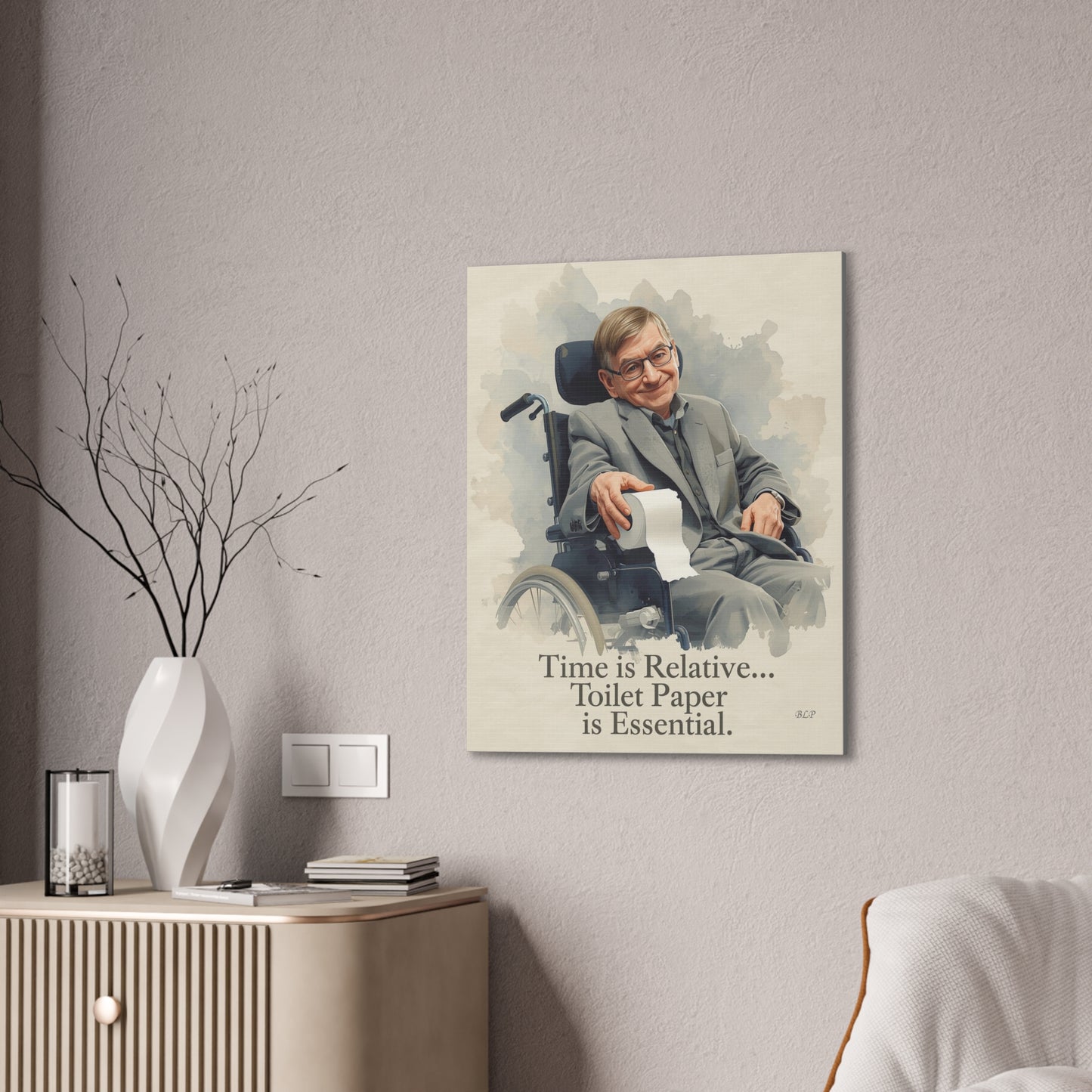 Hawking - Canvas Stretched, 0.75" - 2026 Wall Art - Bathroom Humor