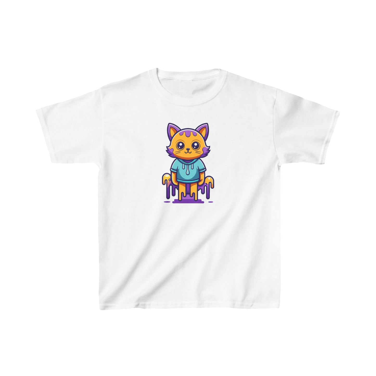 Kids - Cartoon Kitty -  Heavy Cotton™ T-Shirts