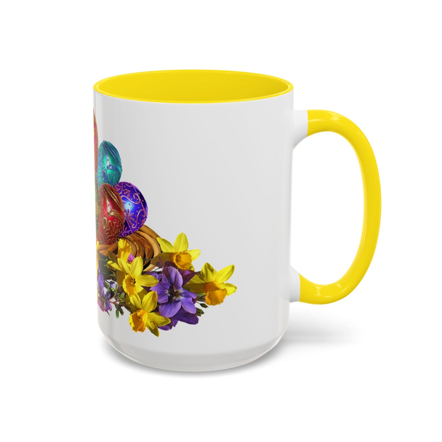 Easter Eggs - Accent Coffee Mug (11, 15oz) - Easter