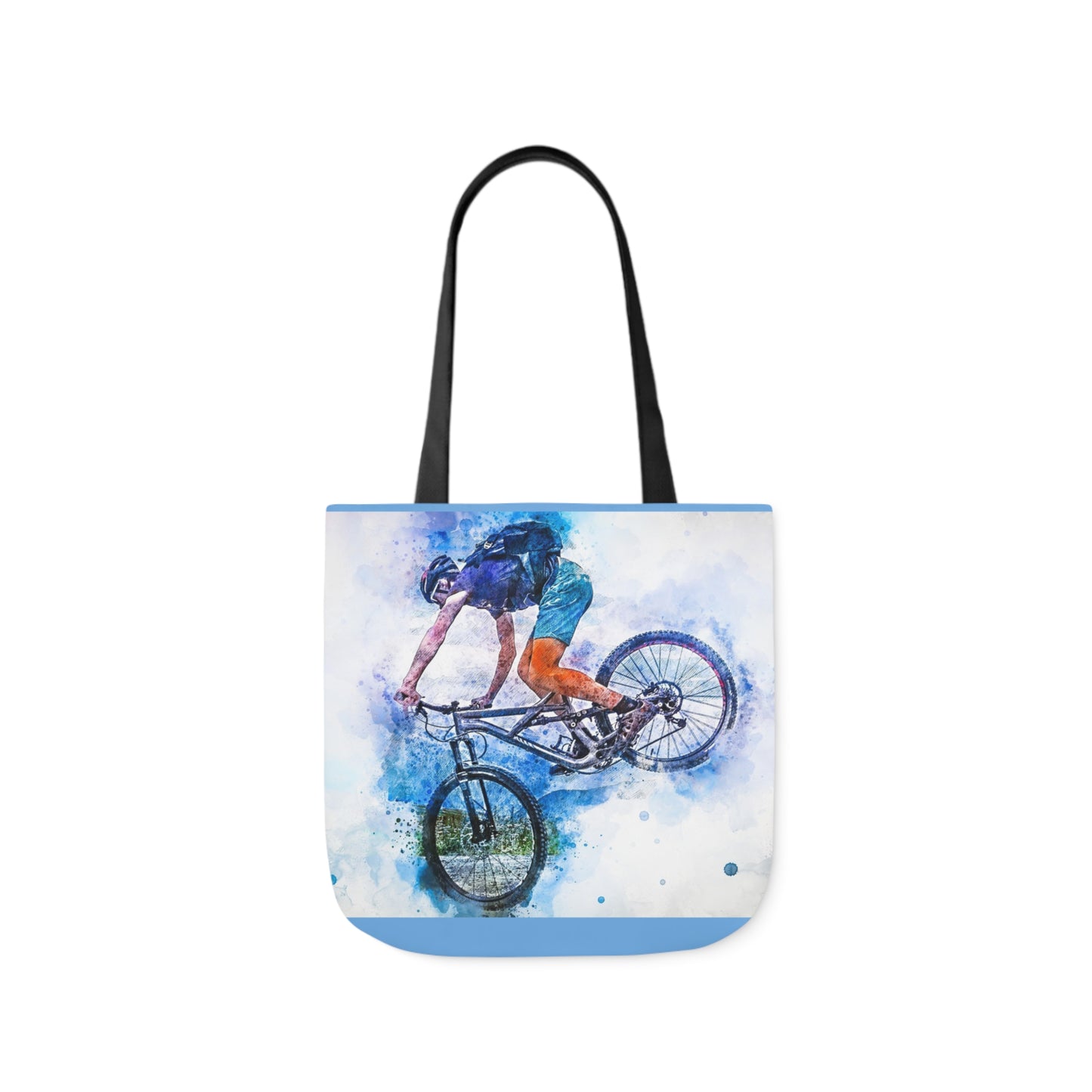 Mountain Bike - Canvas Tote Bag, 5-Color Straps