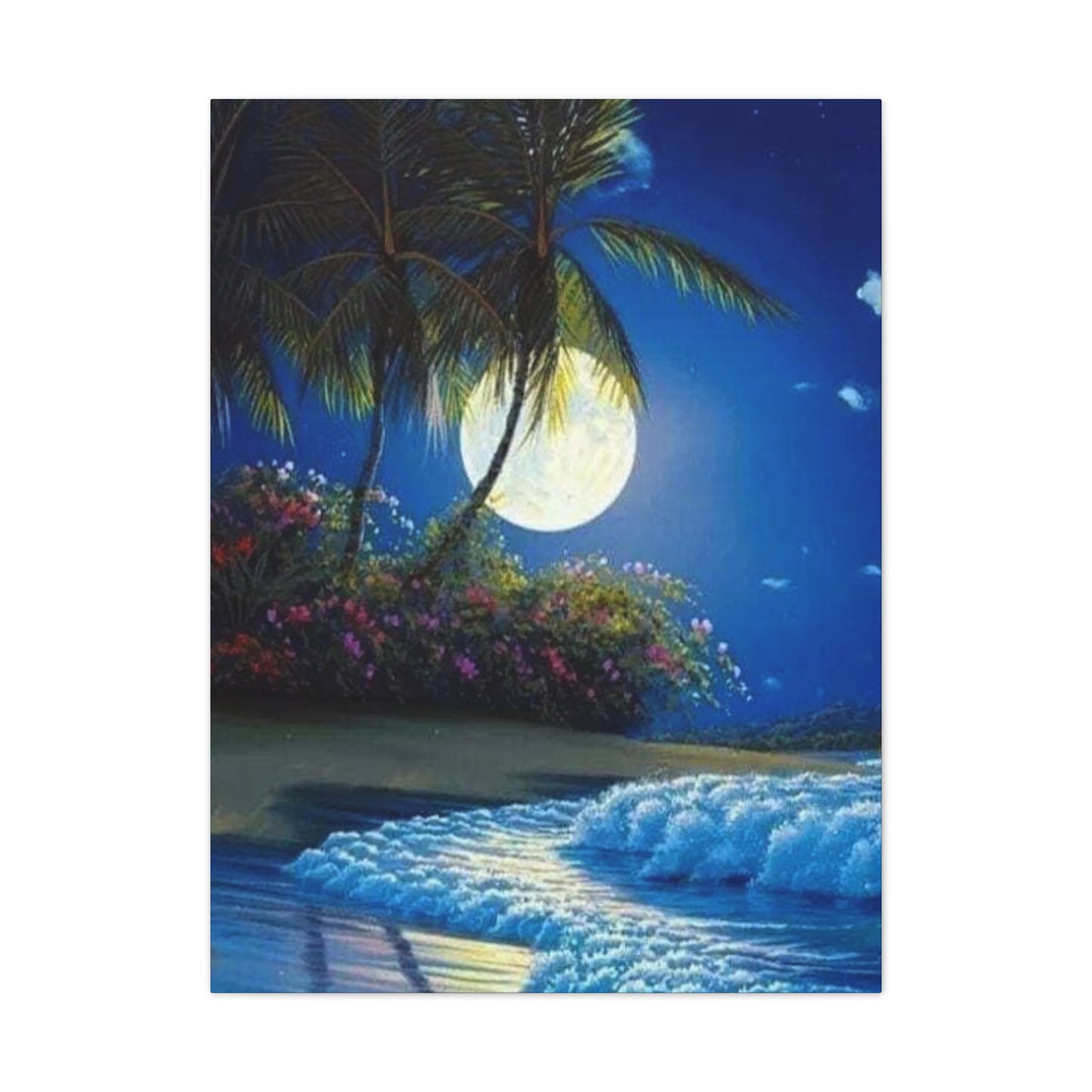 Desert Island Moon Light - Canvas Stretched, 0.75"