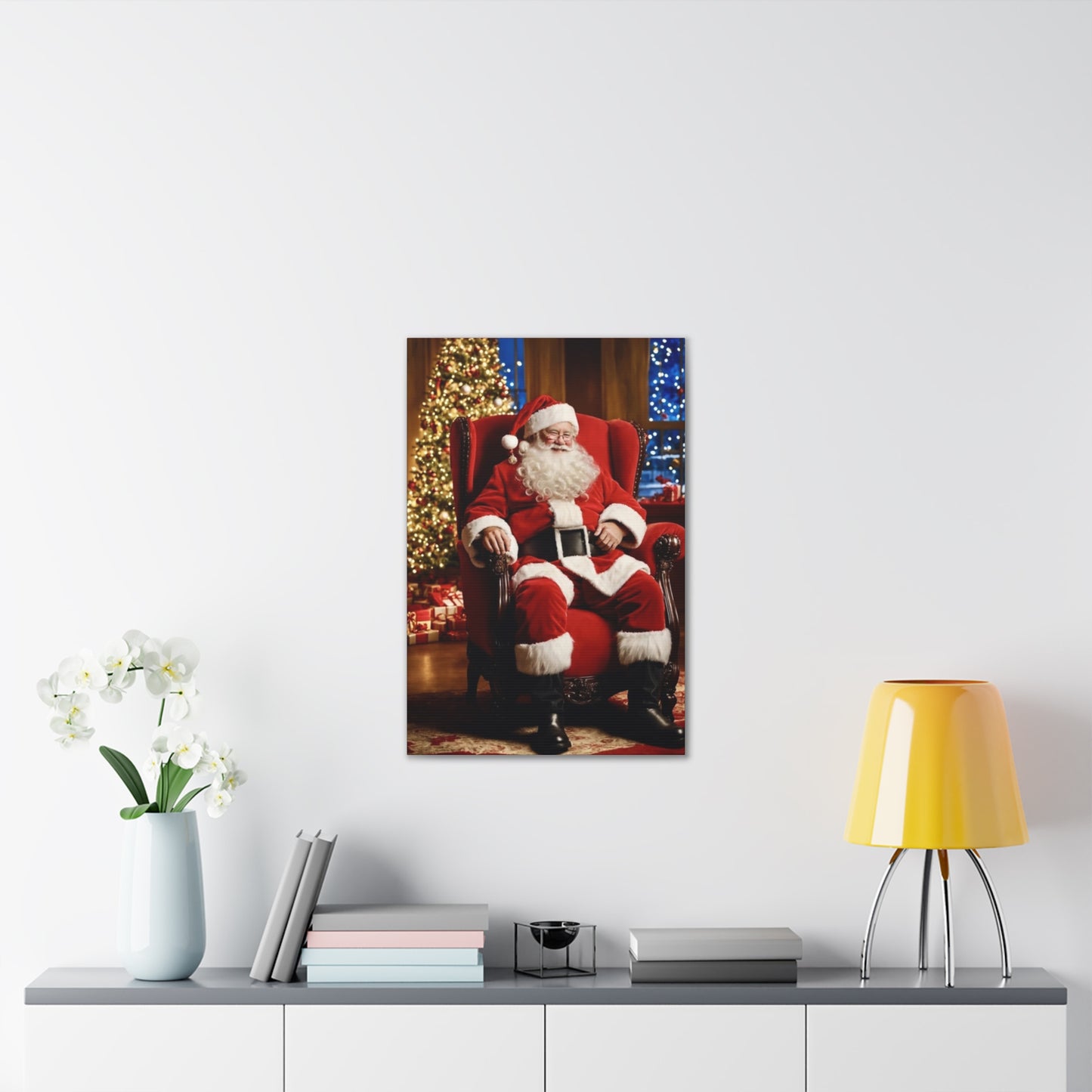 Santa - Canvas Stretched, 0.75" - Christmas