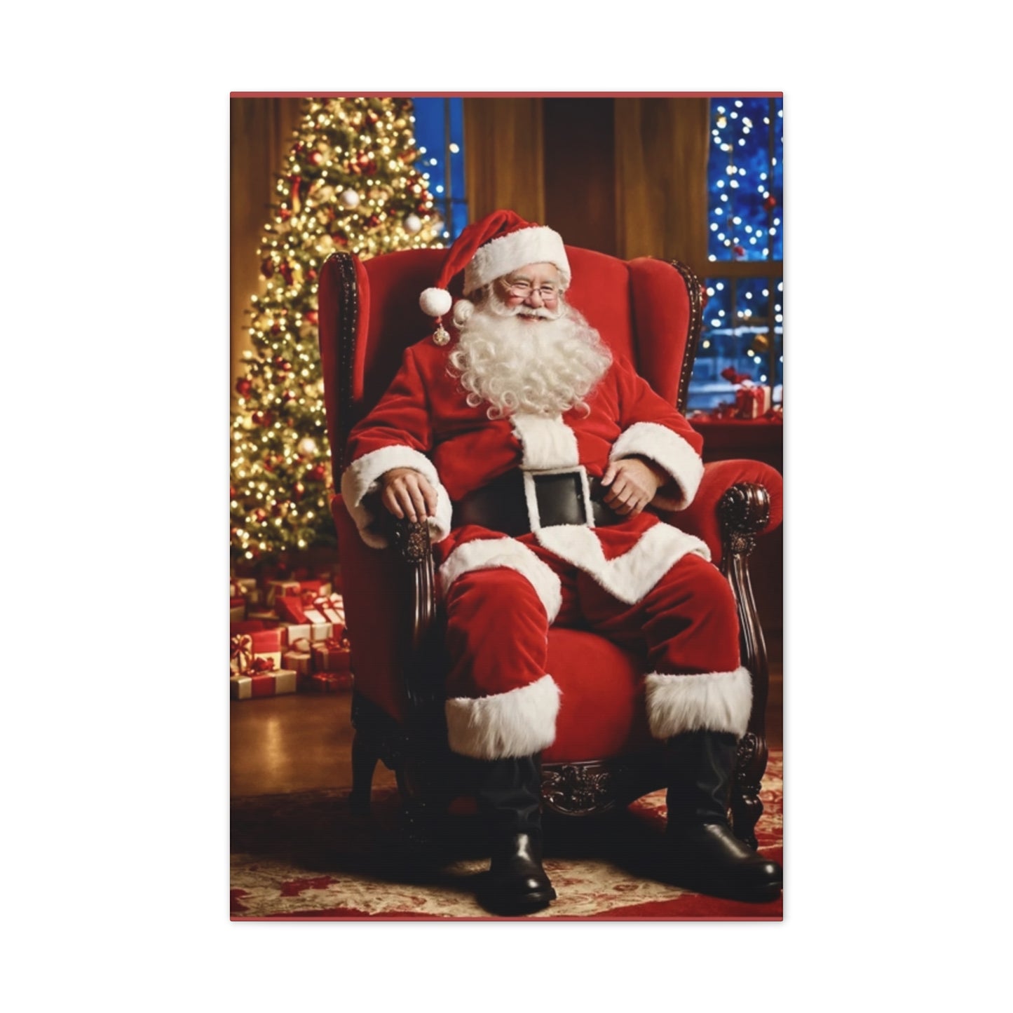 Santa - Canvas Stretched, 0.75" - Christmas