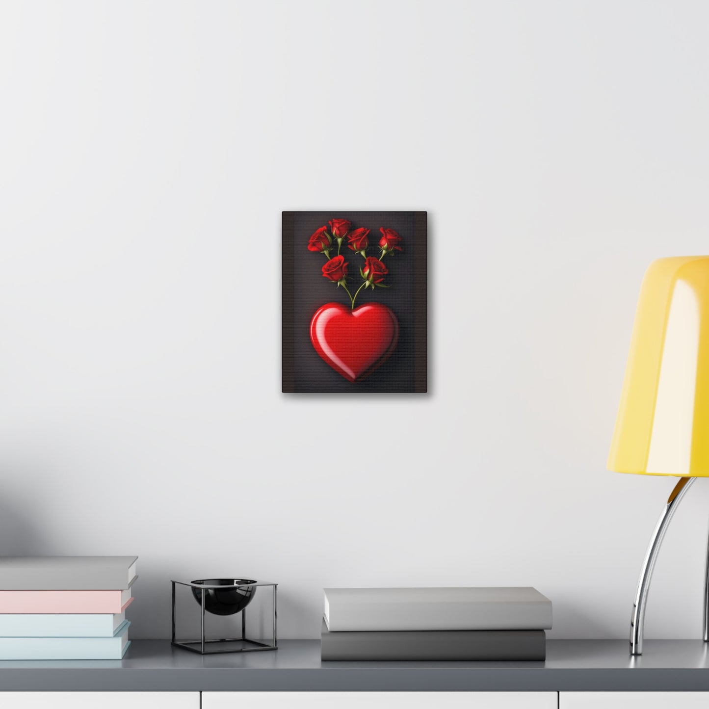 Heart and Roses - Canvas Stretched, 0.75" - Mother's Day