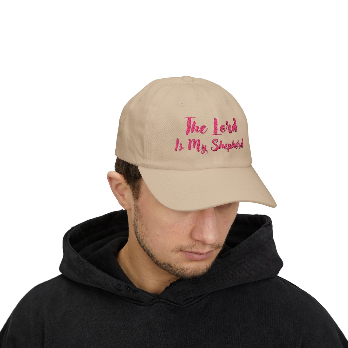 The Lord is My Shepherd in Pink- Embroidered - Classic Dad Baseball Cap - Easter - Mother's Day - Father's Day